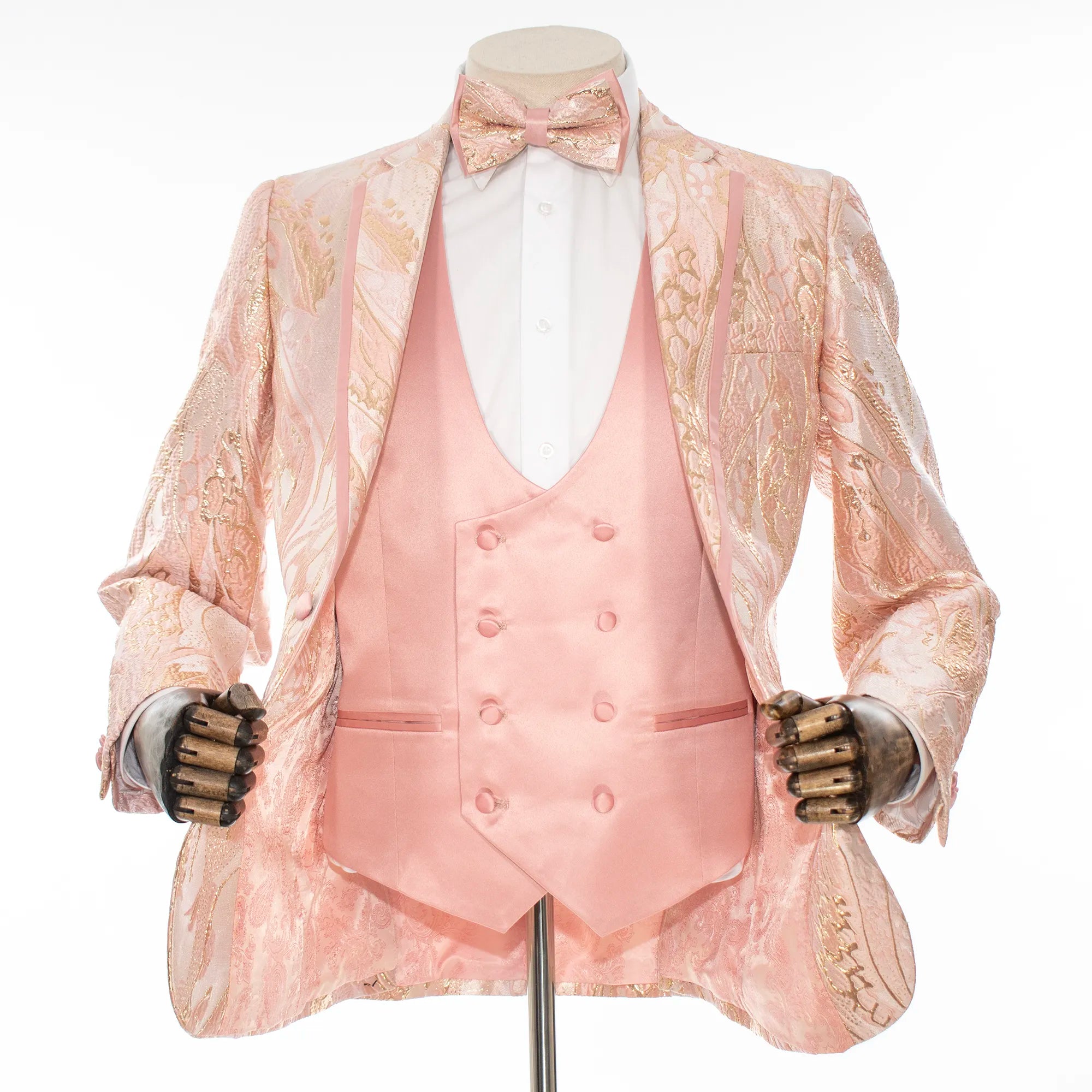 Pink Marbled 3-Piece Tailored-Fit Tuxedo