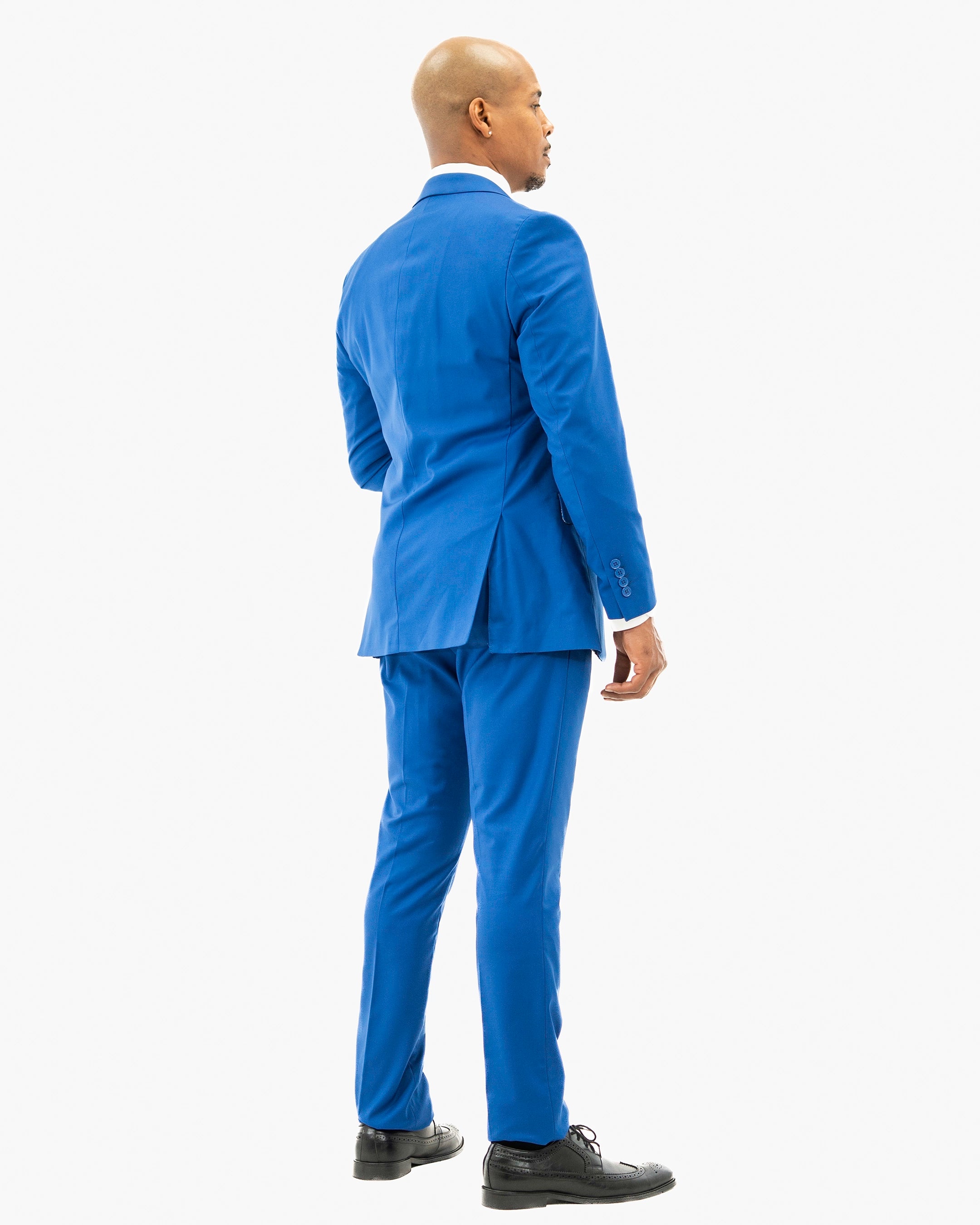 Royal Blue Stretch 3-Piece Slim-Fit Suit