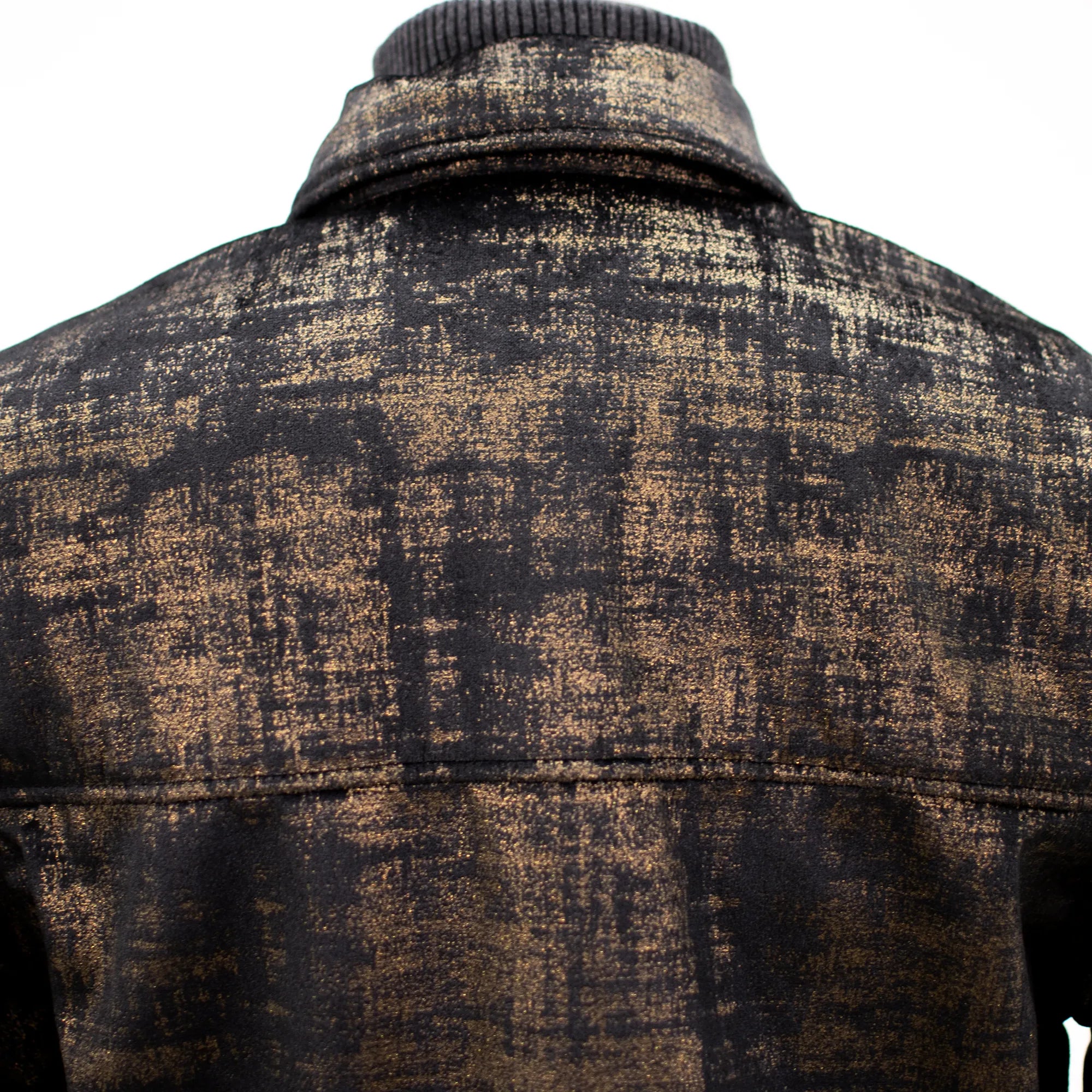 Gold Distressed Metallic Jacket