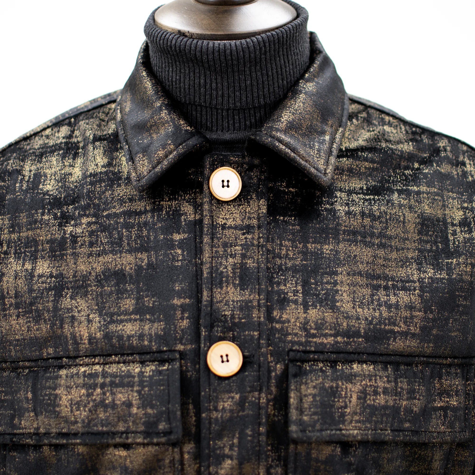 Gold Distressed Metallic Jacket