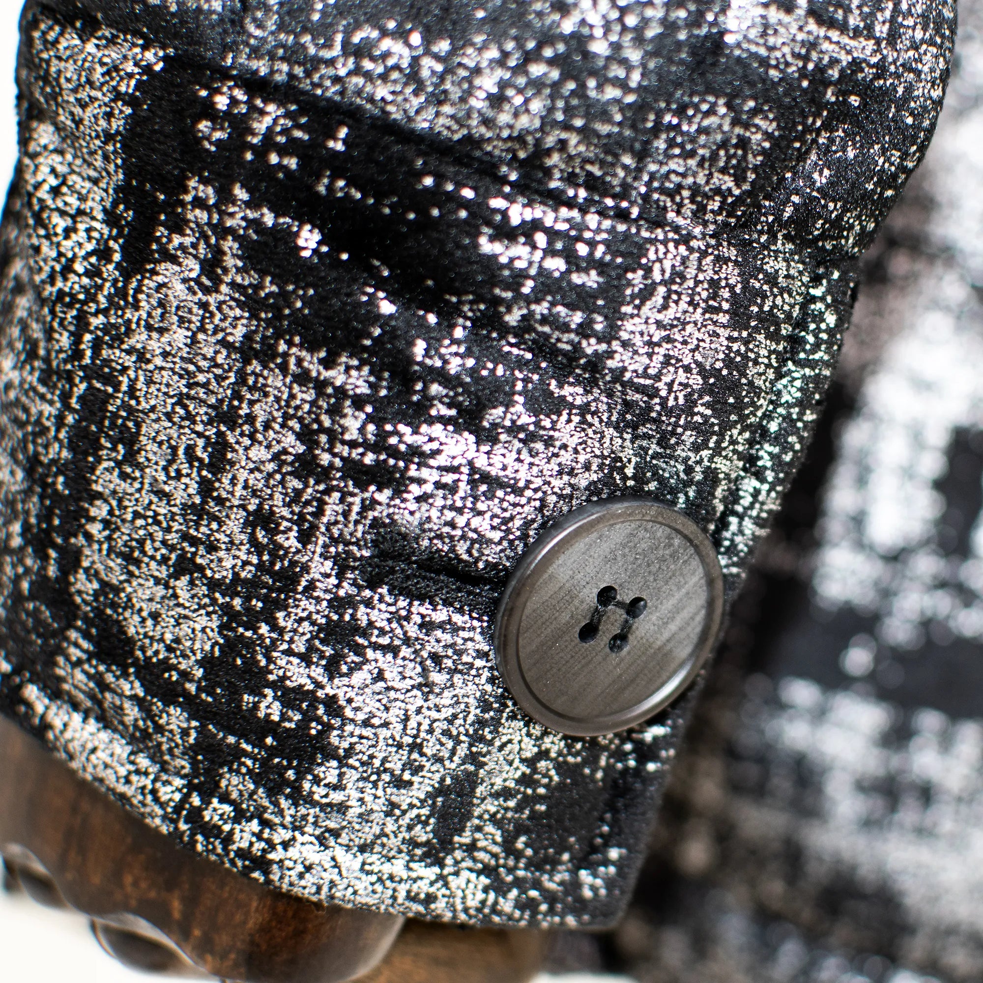 Silver Distressed Metallic Jacket