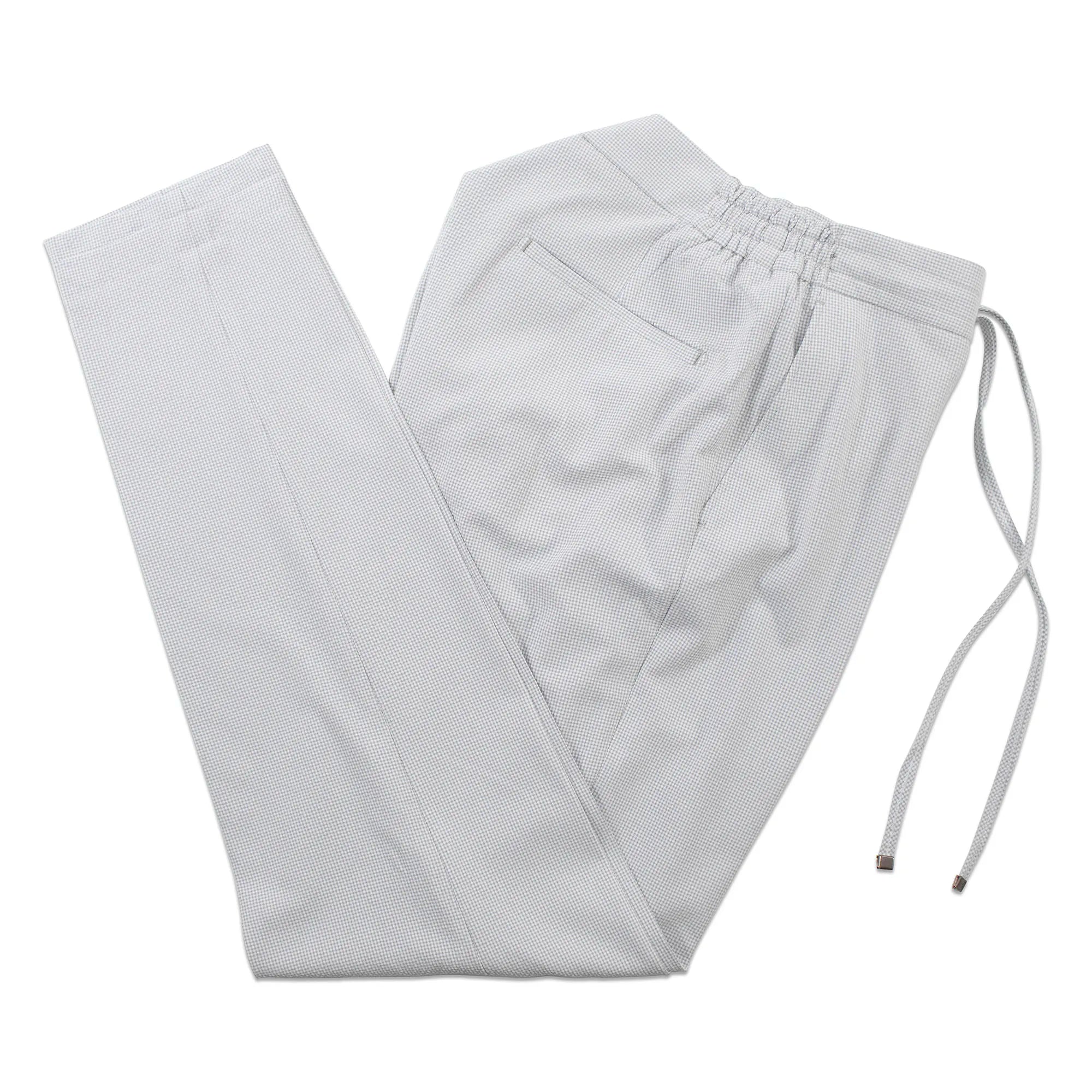 Men's Light Gray Minicheck Seersucker Slim-Fit Suit