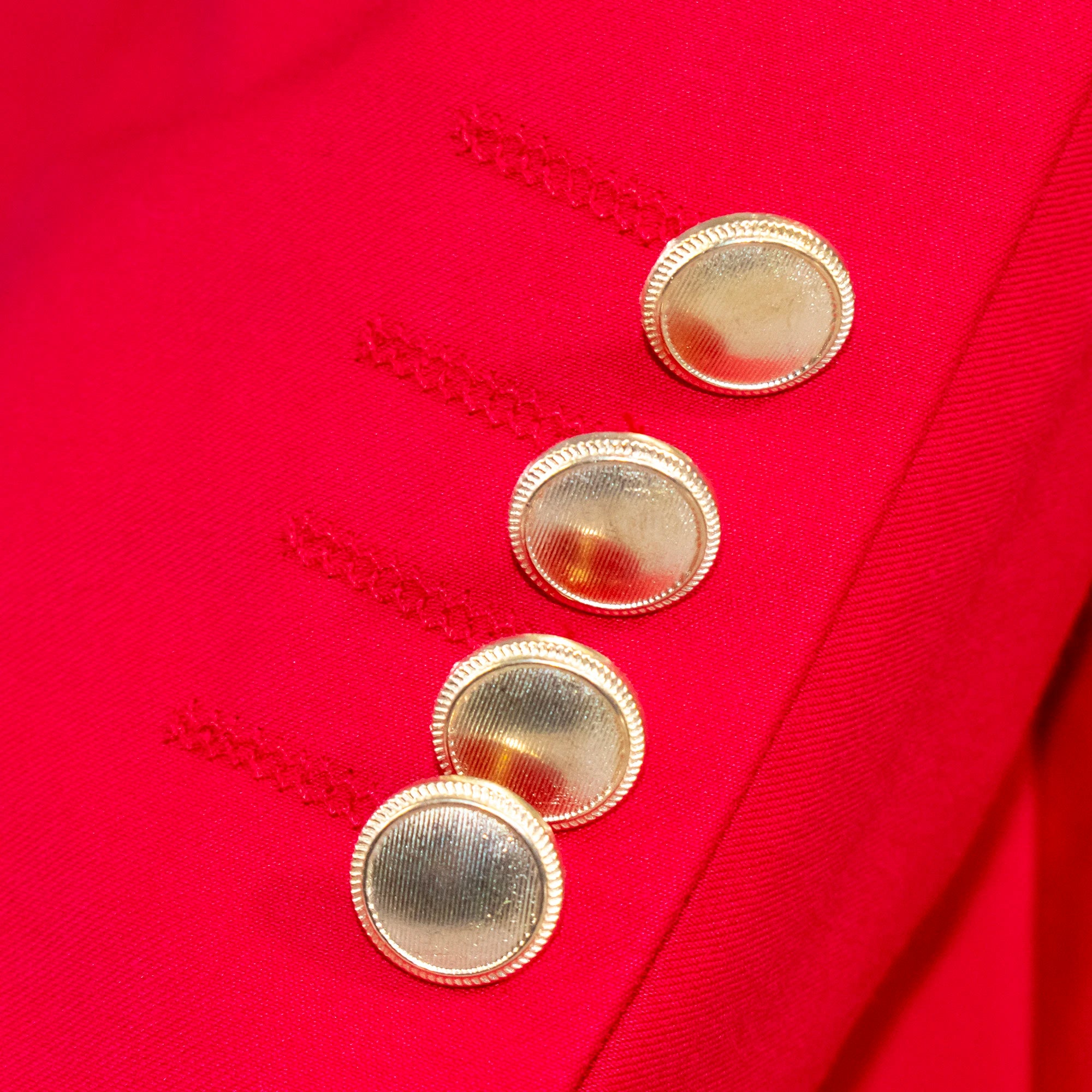 Red Double-Breasted 2-Piece Slim-Fit Suit