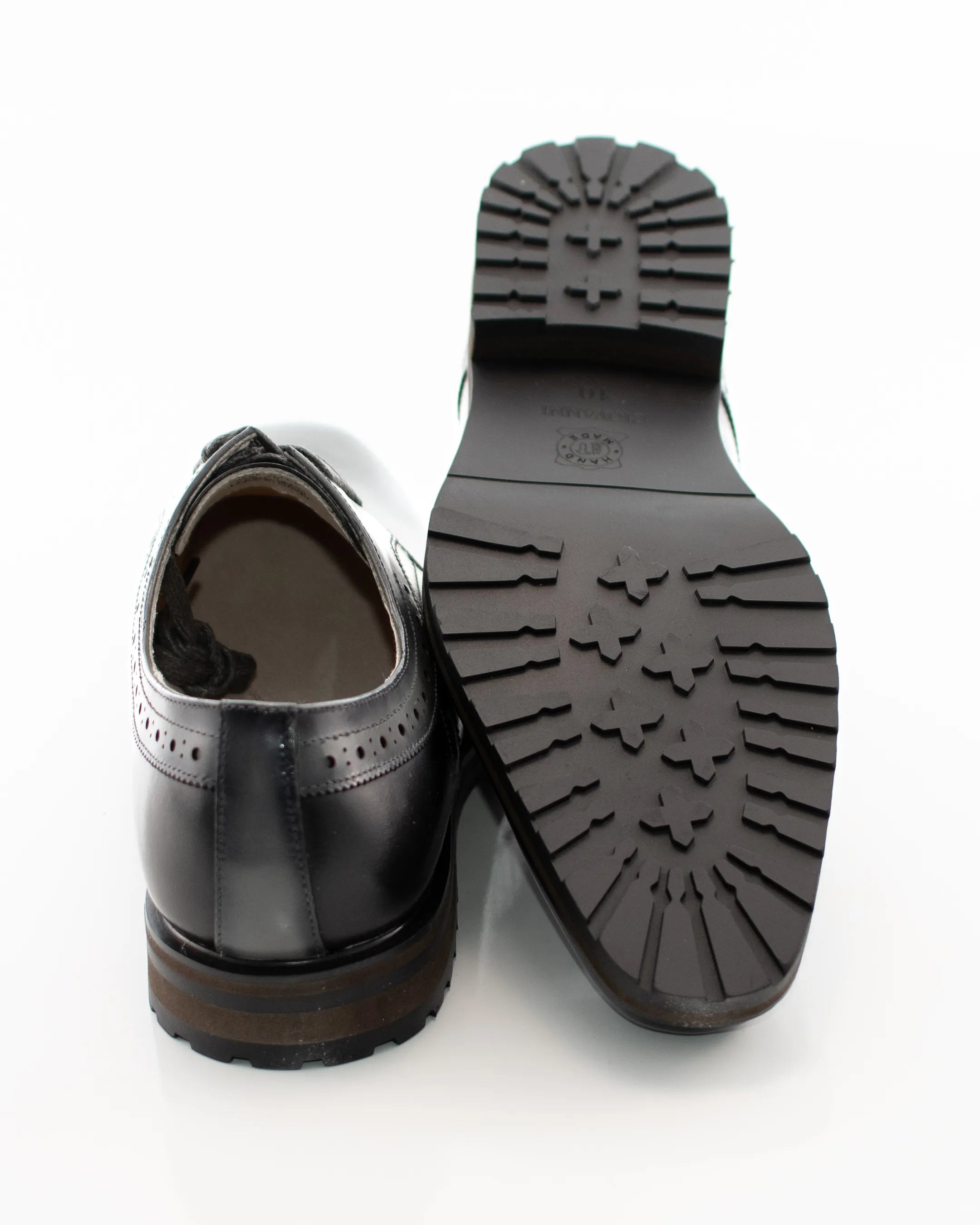 Two-Tone Leather Brogue Oxford Shoes