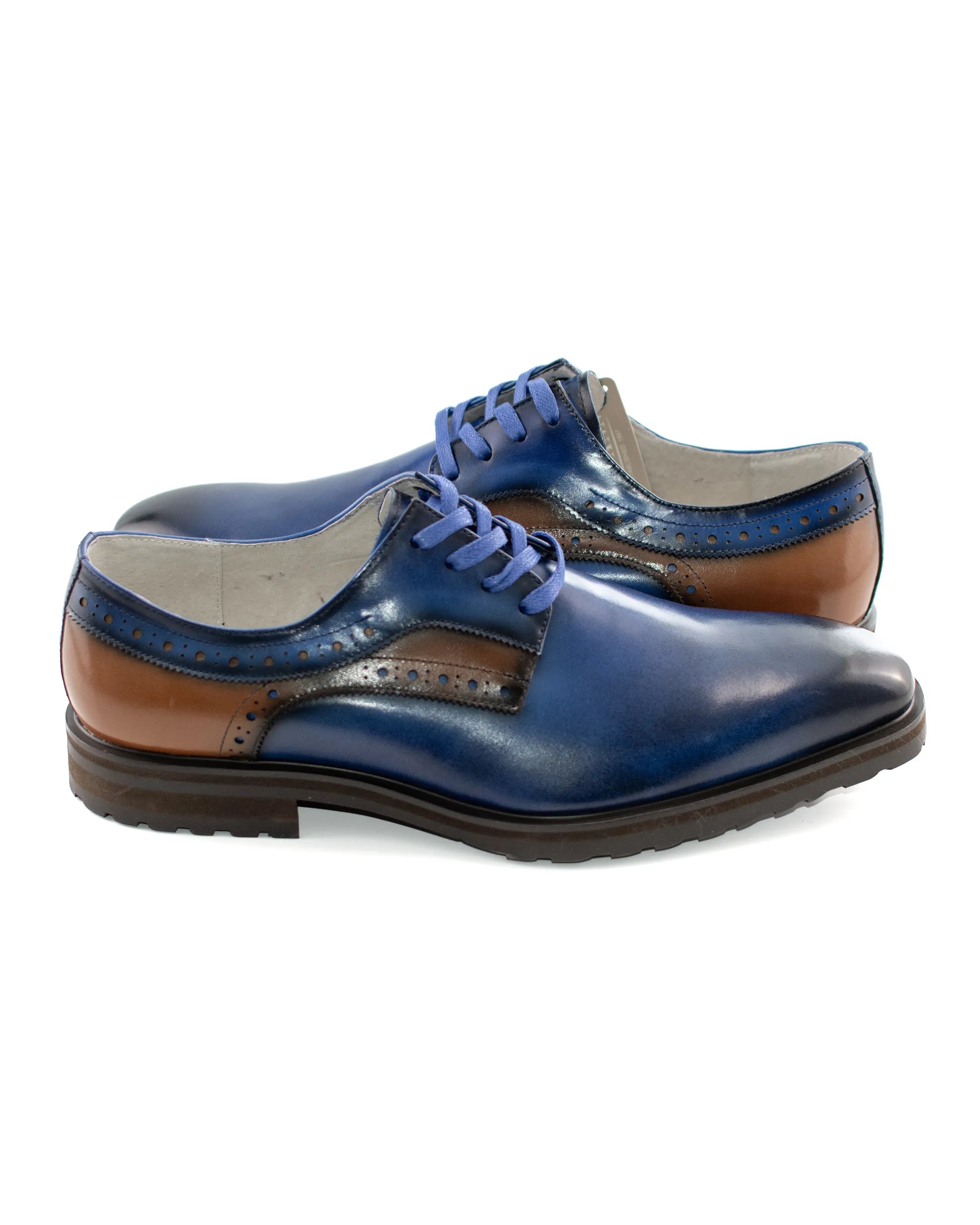 Two-Tone Leather Brogue Oxford Shoes