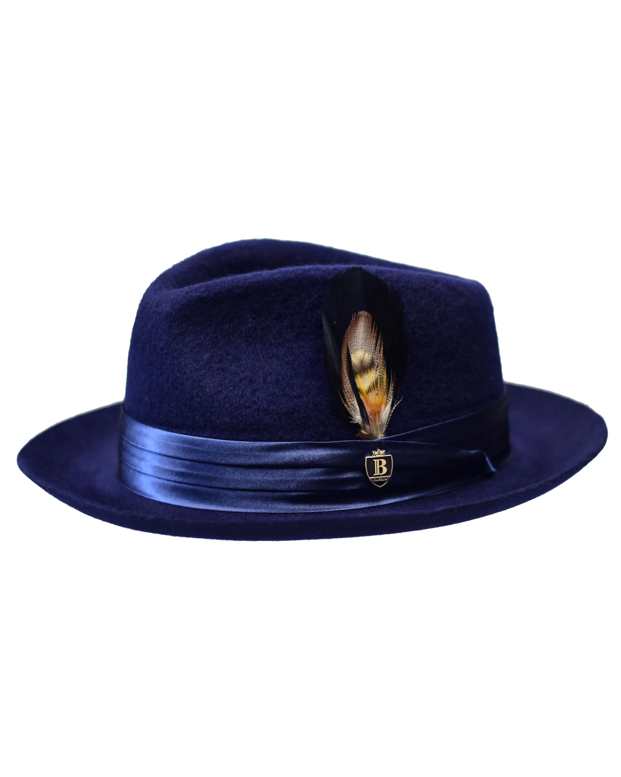Wool Felt Fedora Hat with Fur Felt Finish