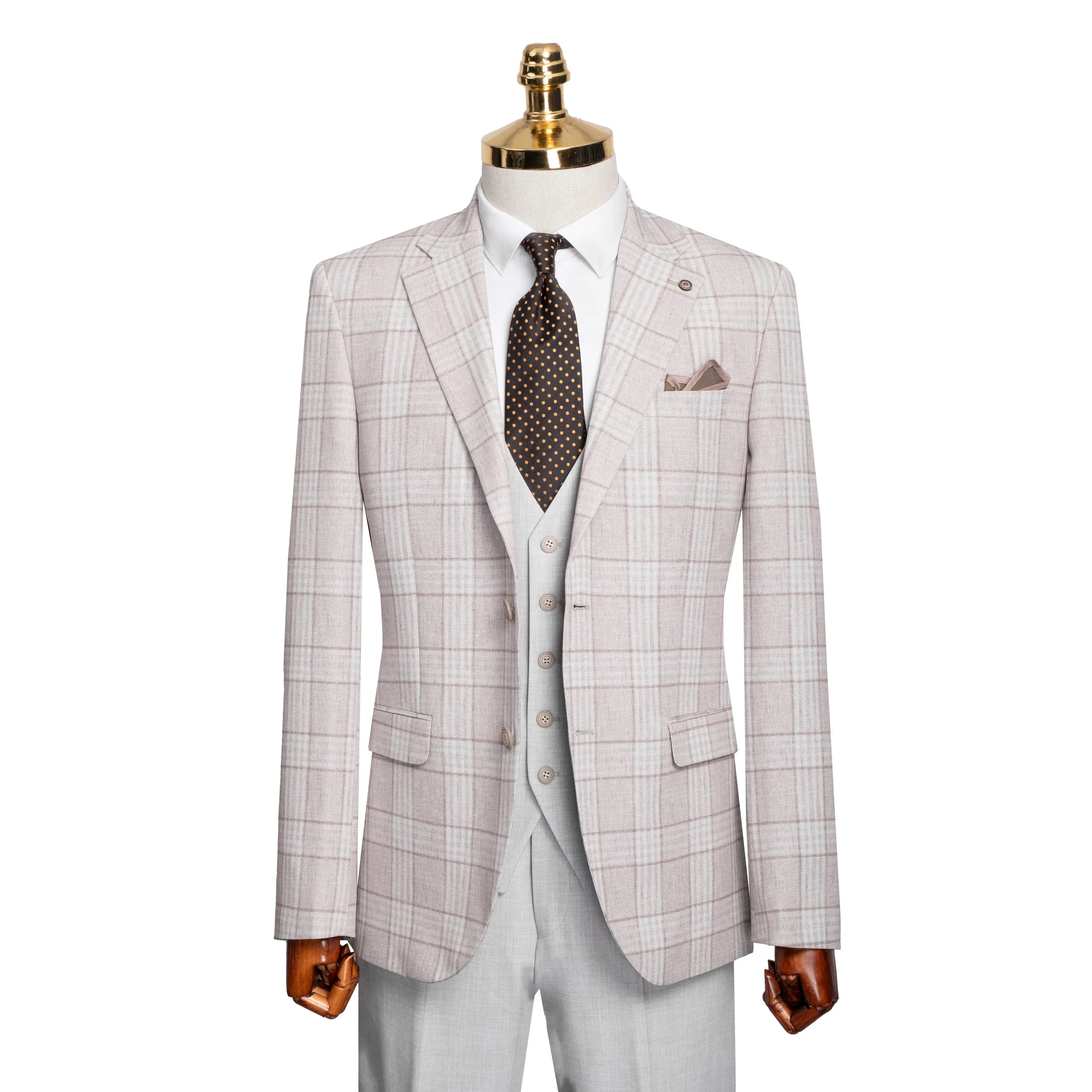 Rodney | Plaid 3-Piece Tailored-Fit Suit
