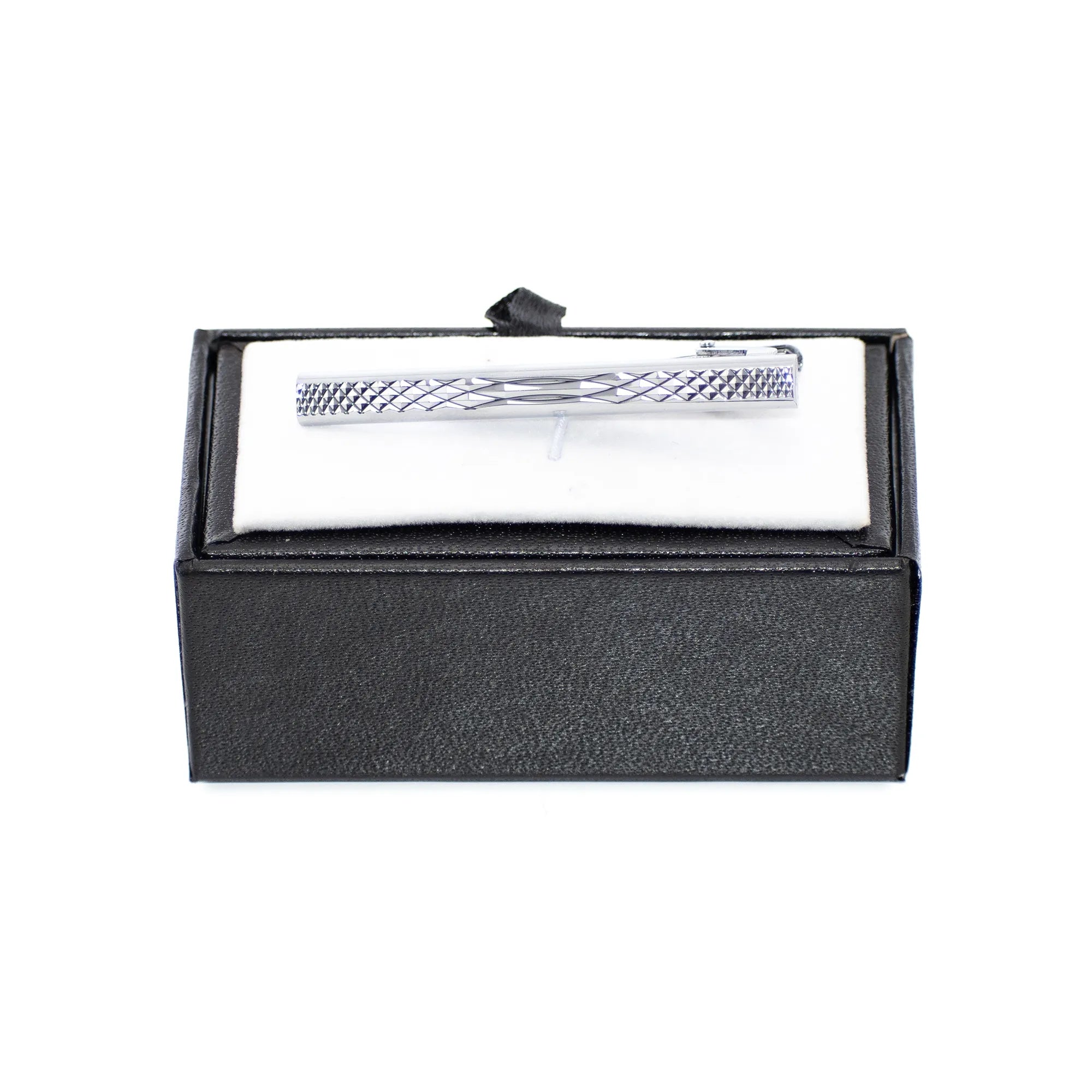 Silver Wavy Lattice Tie-Bar