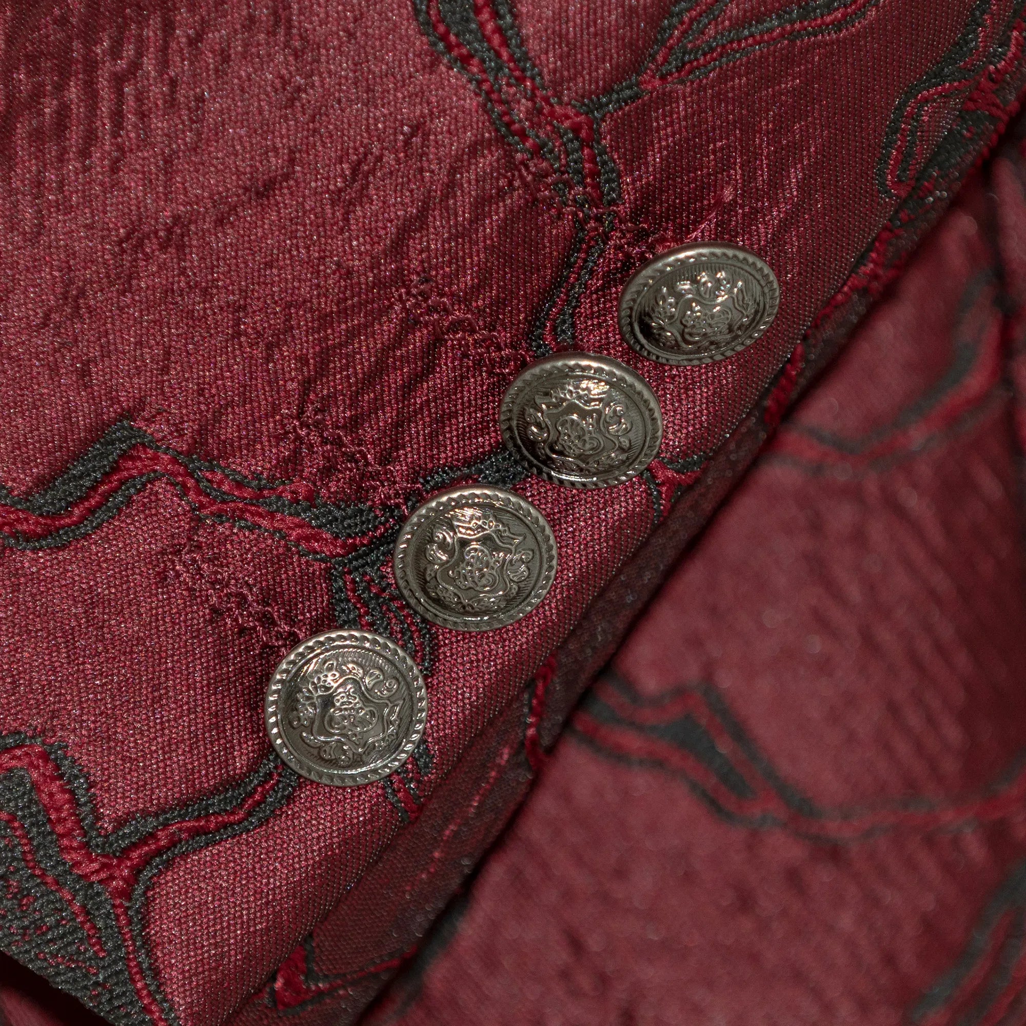 Alistair | Burgundy Damask 3-Piece Slim-Fit Western Tuxedo
