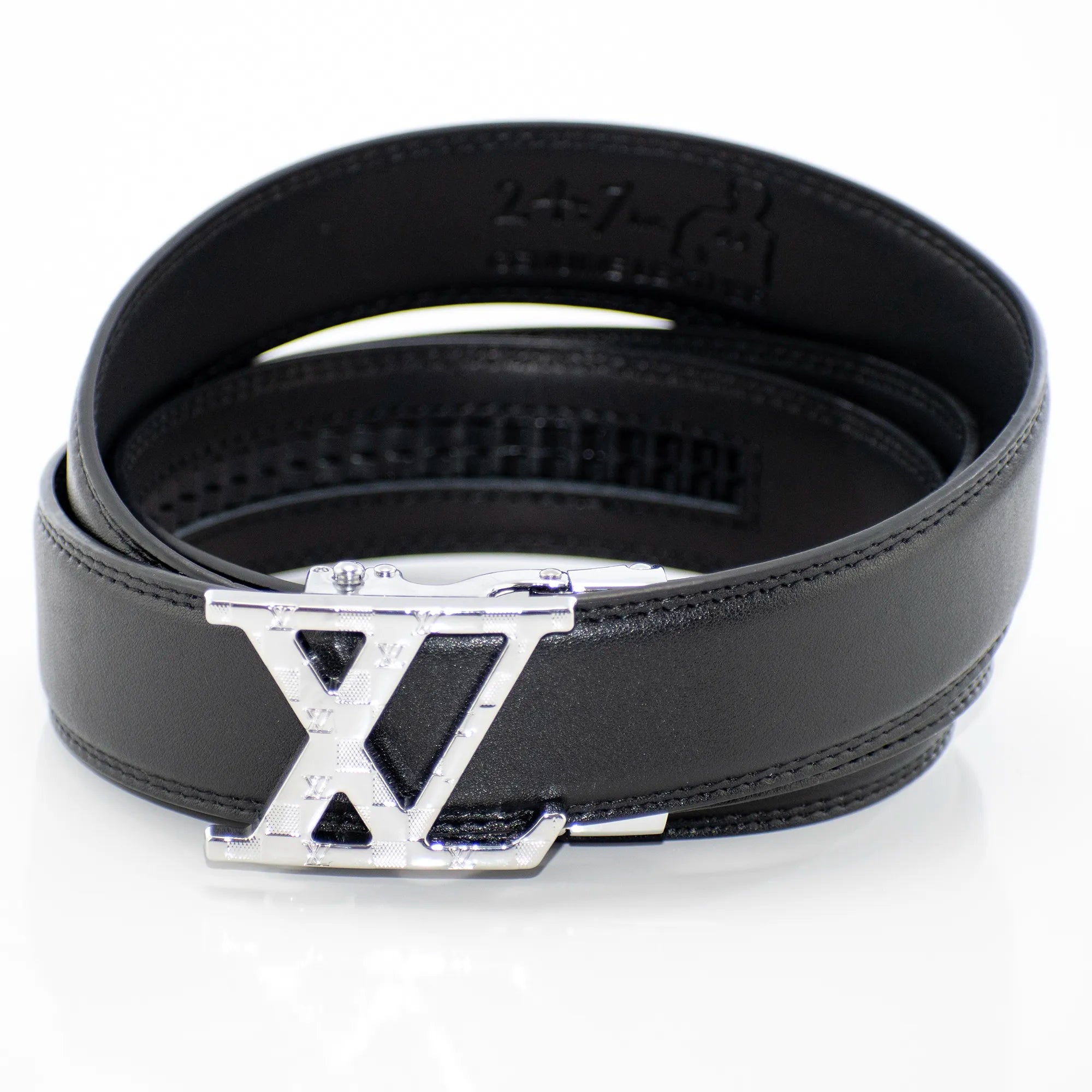 Silver Engraved XL Style Belt Buckle
