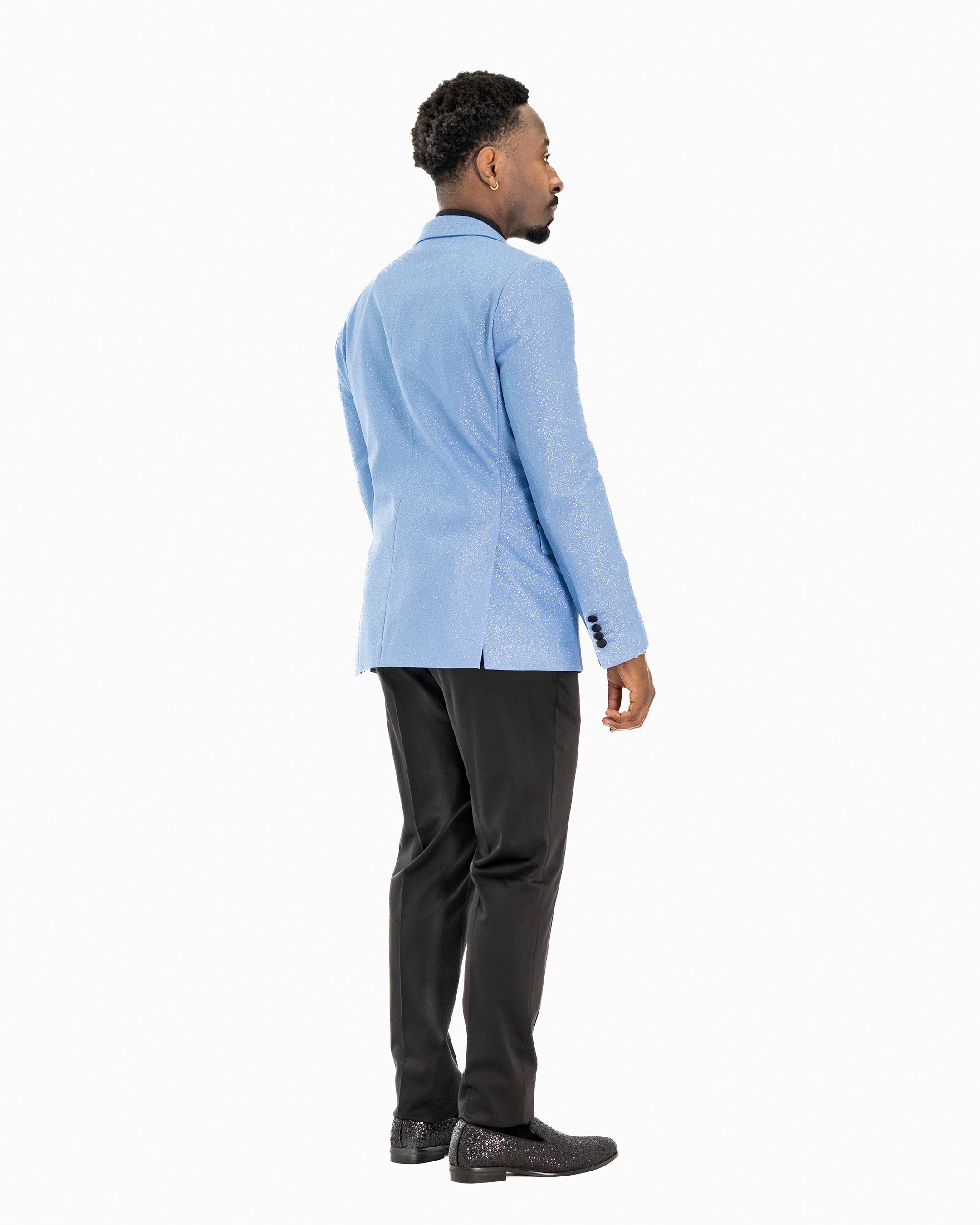 Dante | Ice Blue Glitter 3-Piece Tailored-Fit Tuxedo