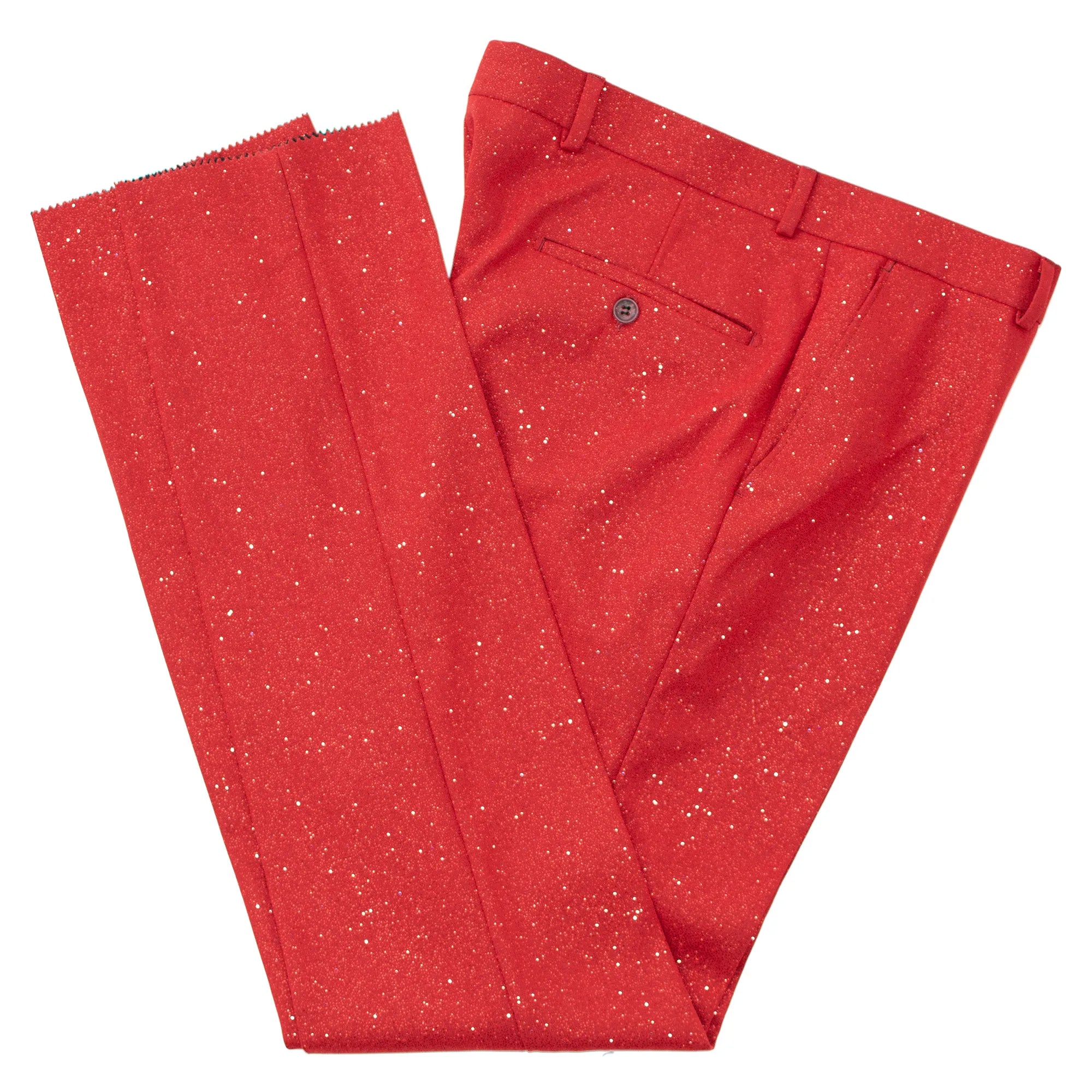Dante | Red Glitter Tuxedo Pants