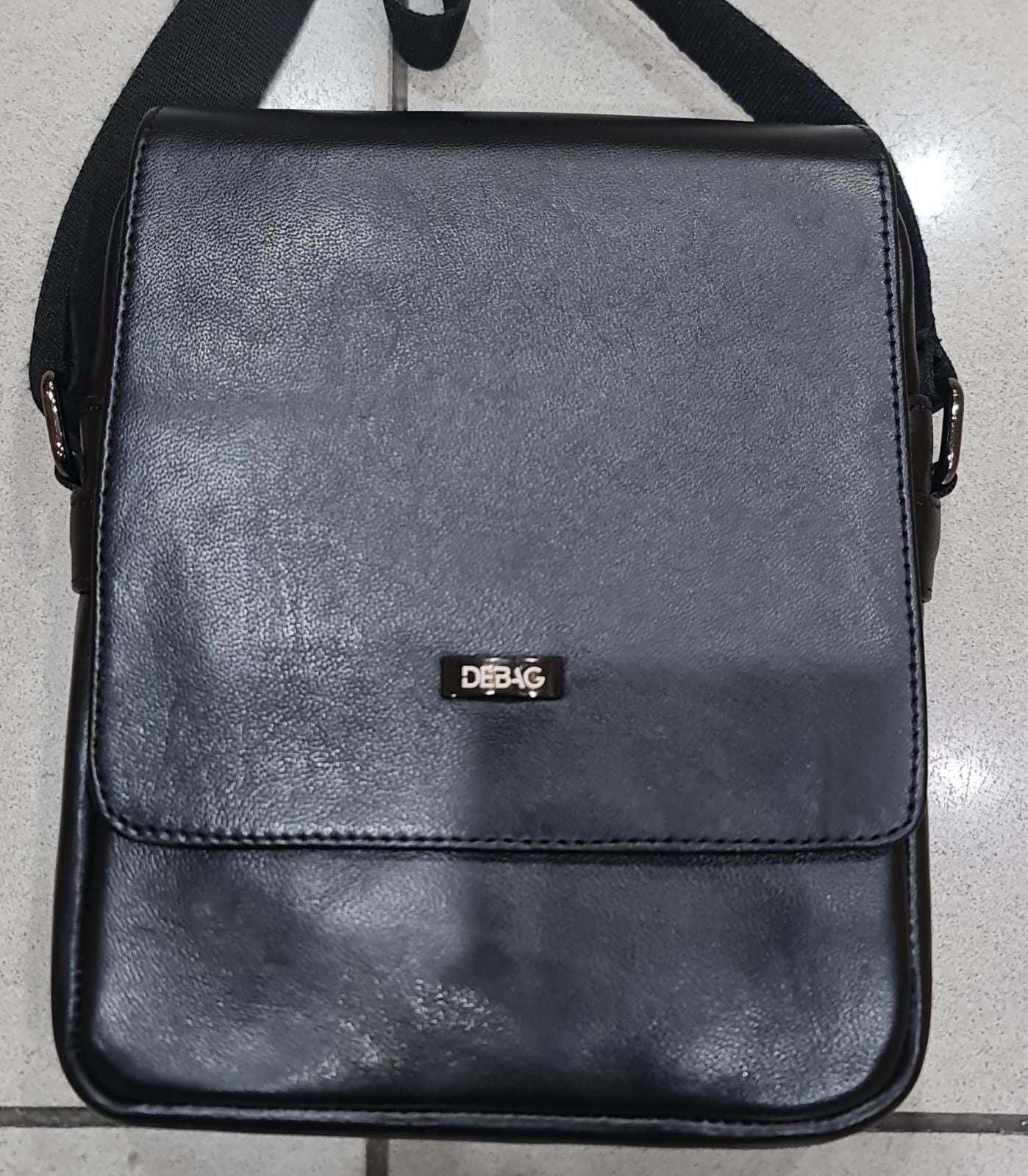 Textured Leather Satchel Cross Body Bag