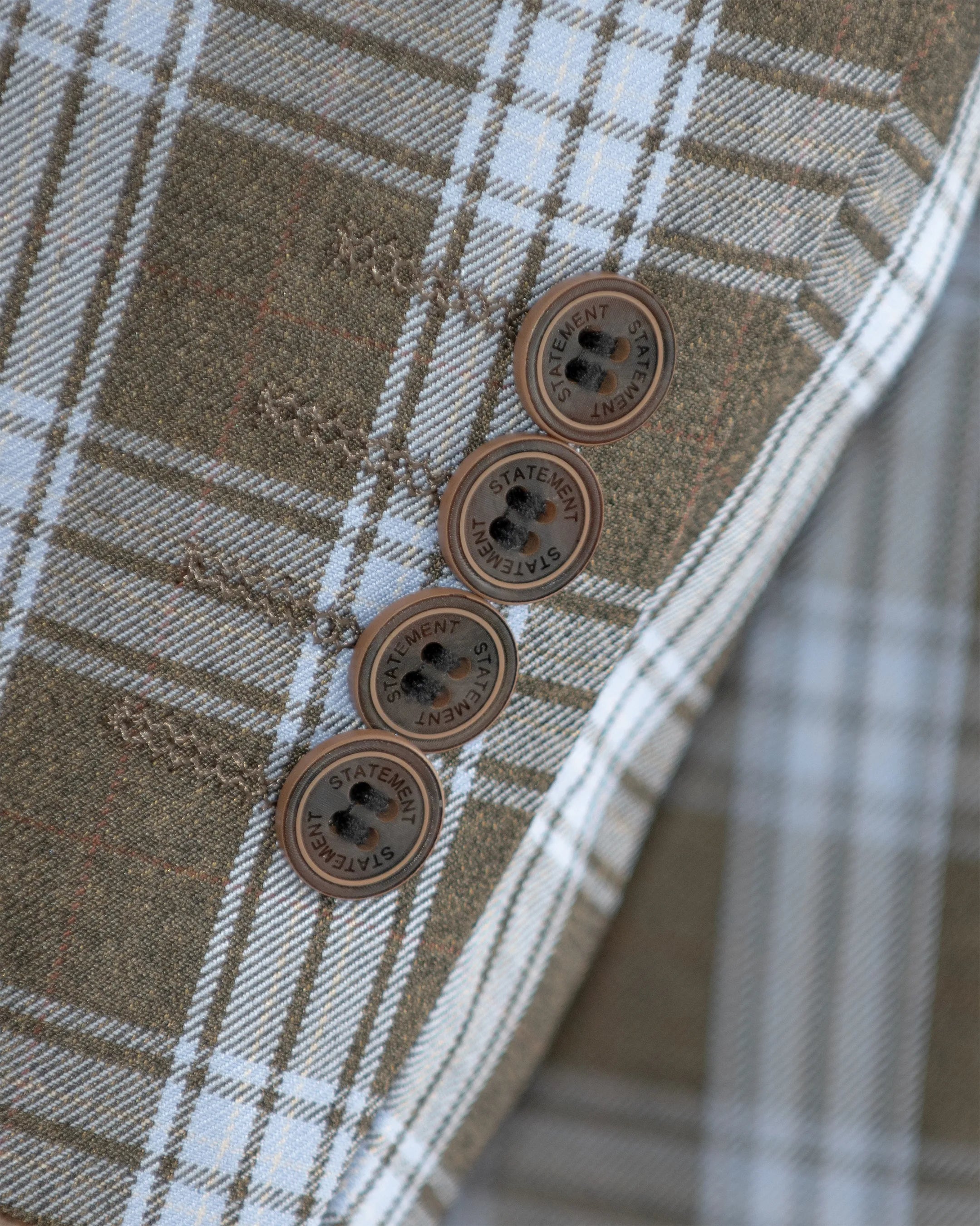 Royal Stewart Plaid 3-Piece Tailored-Fit Suit