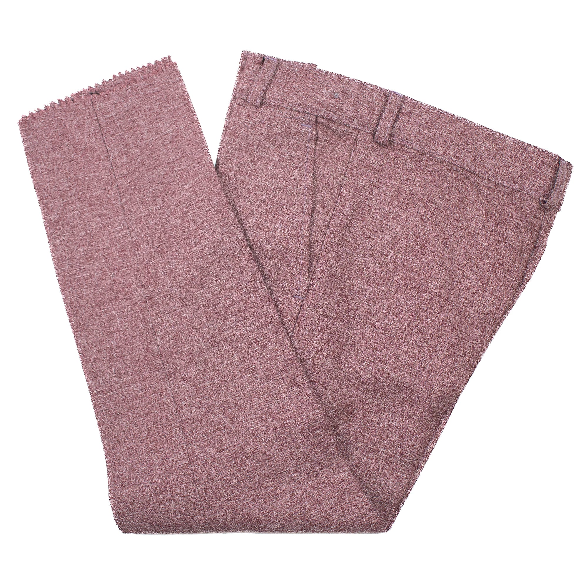 Kids' Light Burgundy Windowplane Plaid 3-Piece Suit