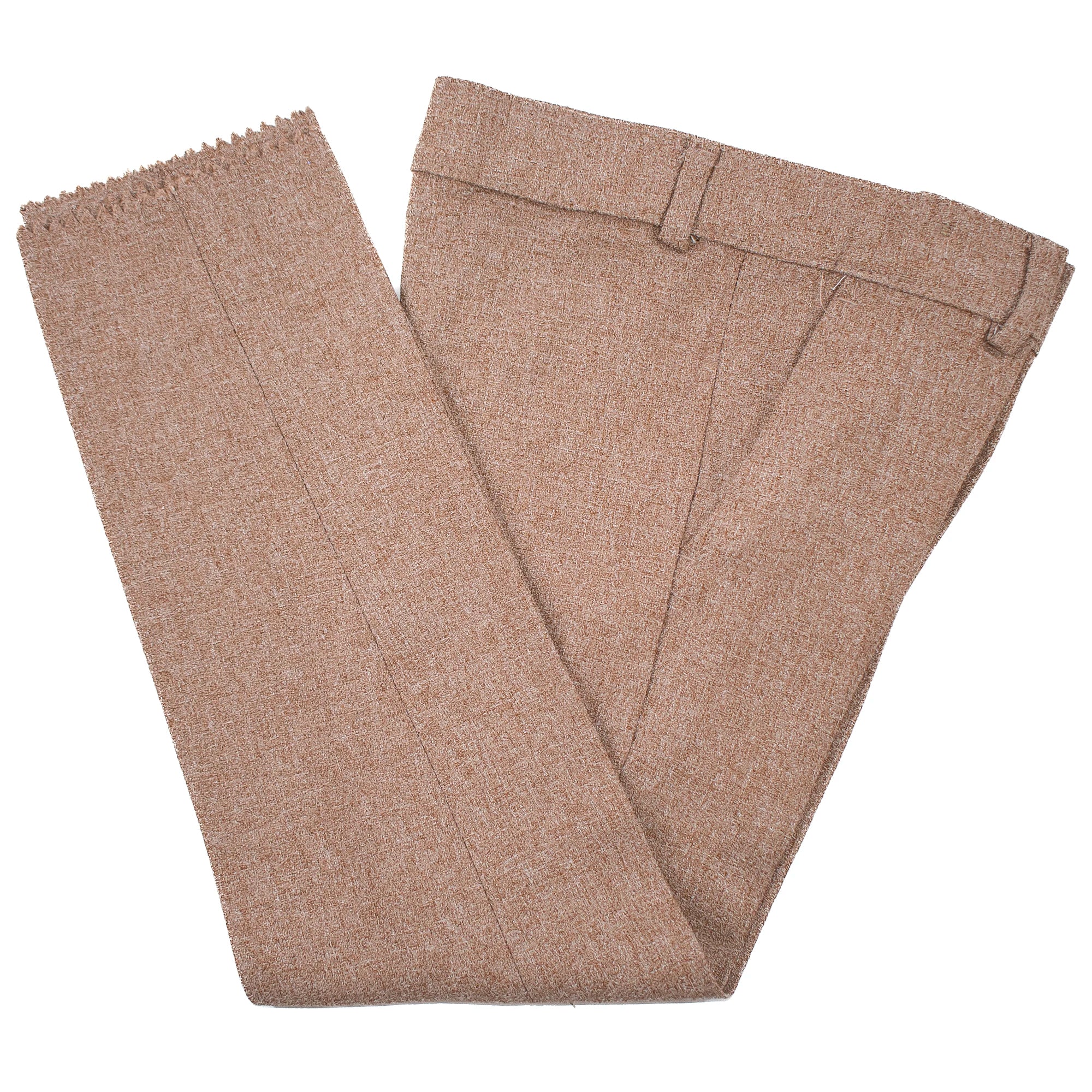 Kids' Sand Brown Windowplane Plaid 3-Piece Suit