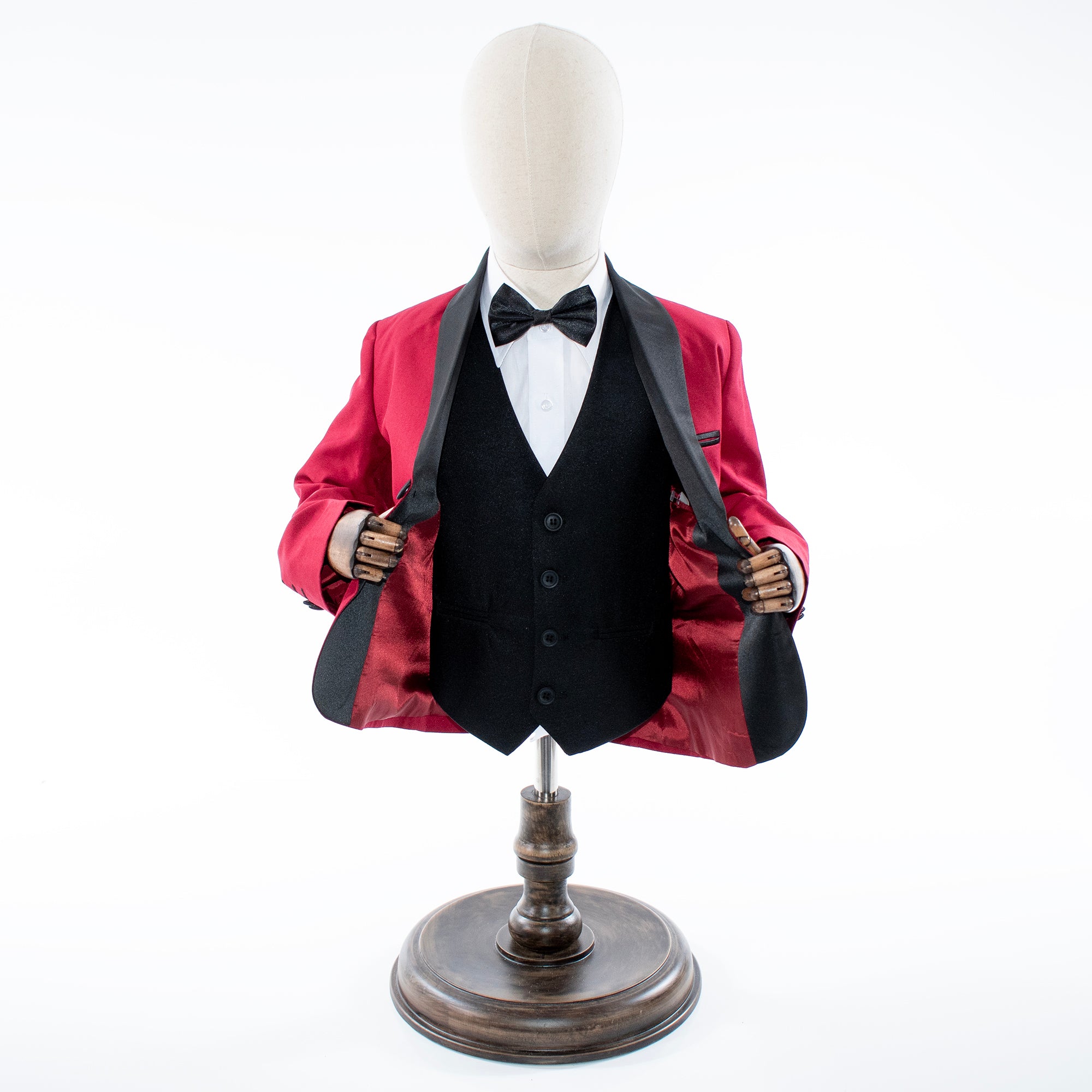 Kids' Burgundy 3-Piece Tuxedo