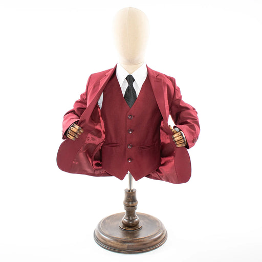 Kids' Burgundy 3-Piece Suit