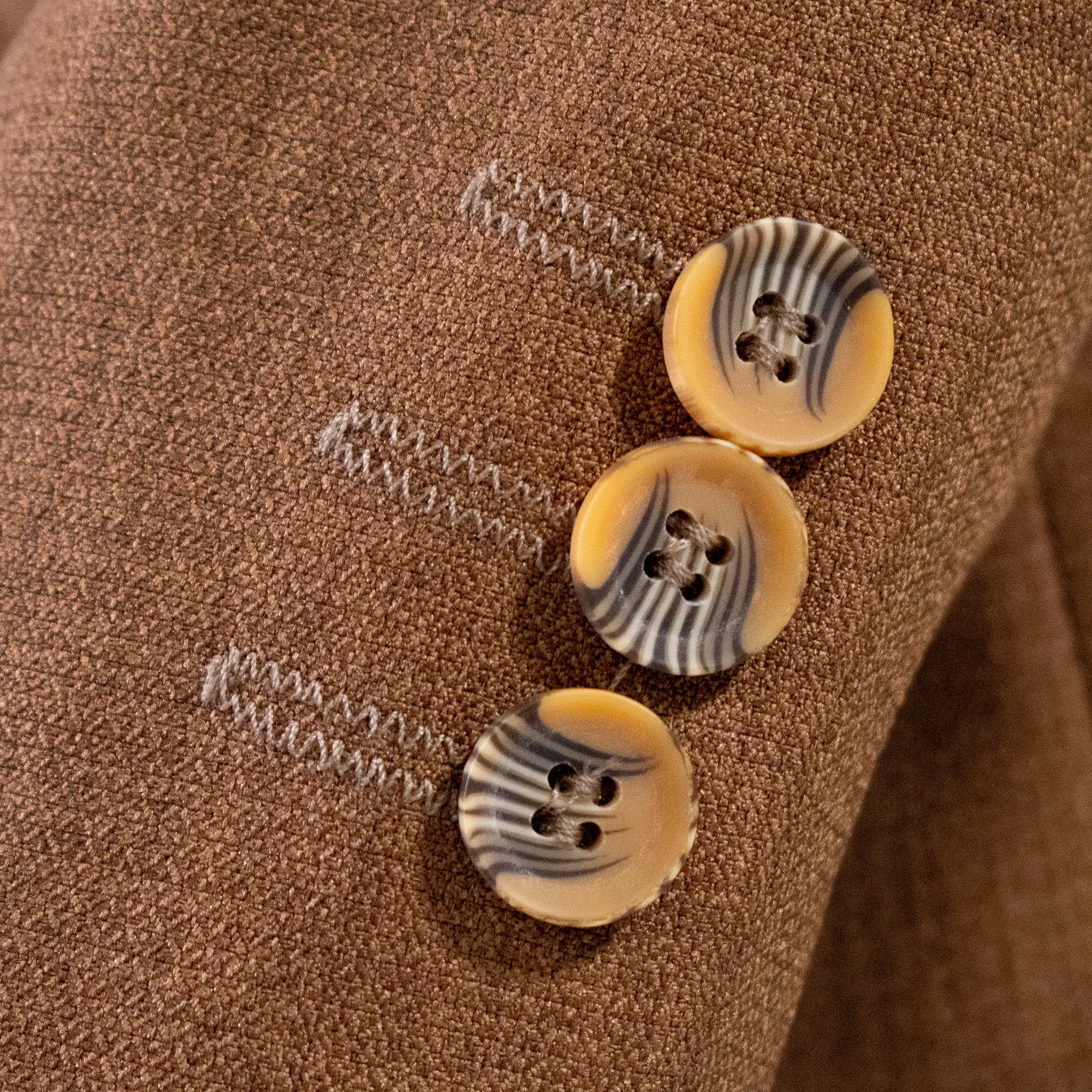 Kids' Brown Twill 3-Piece Suit