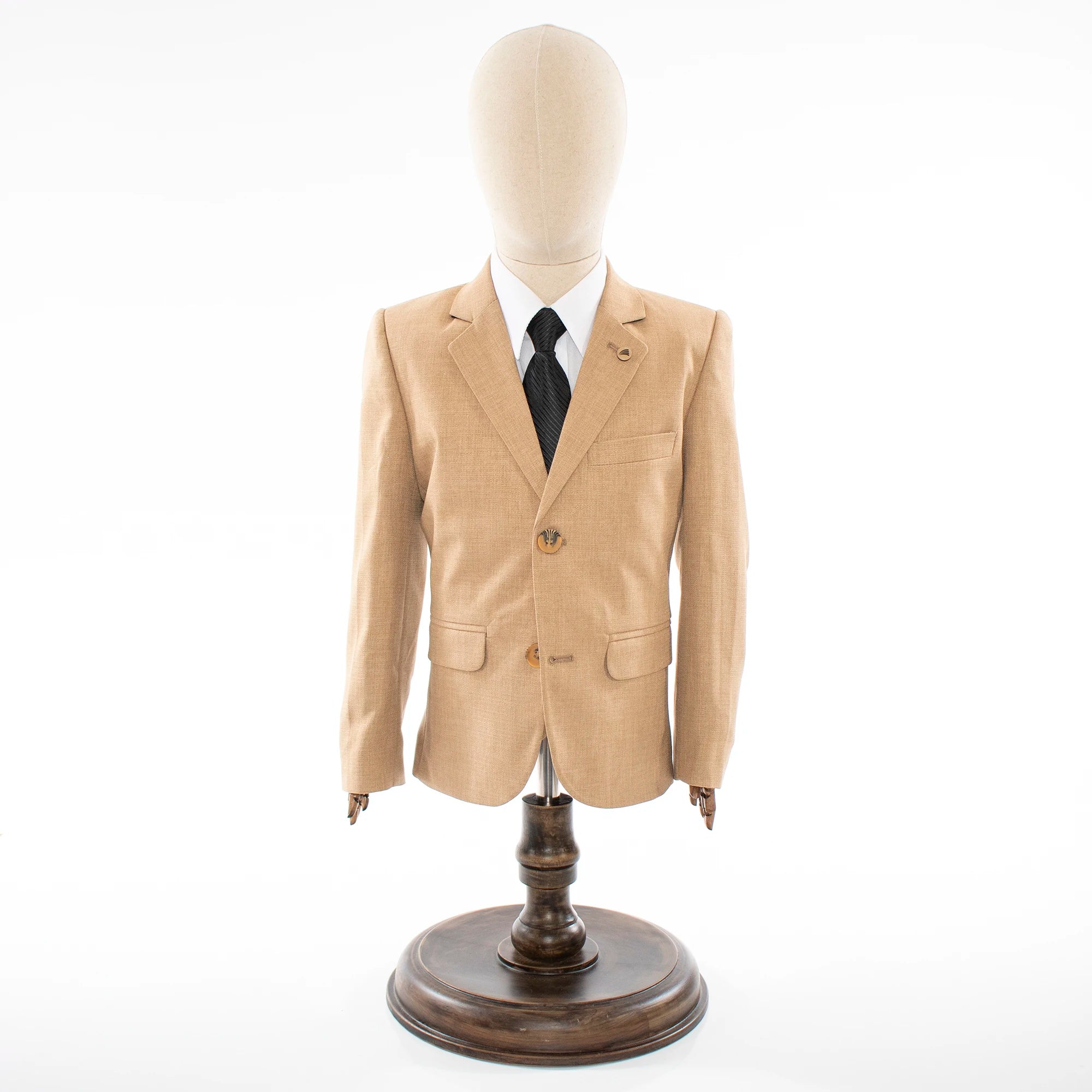 Kids' Khaki Twill 3-Piece Suit