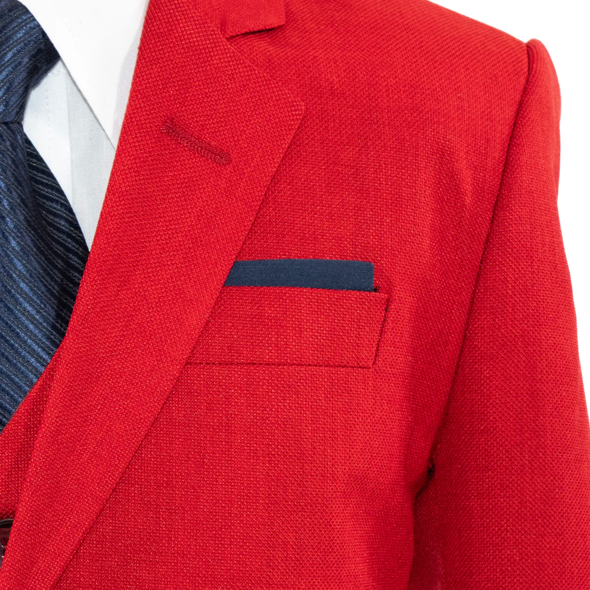 Kids' Red Twill 3-Piece Suit