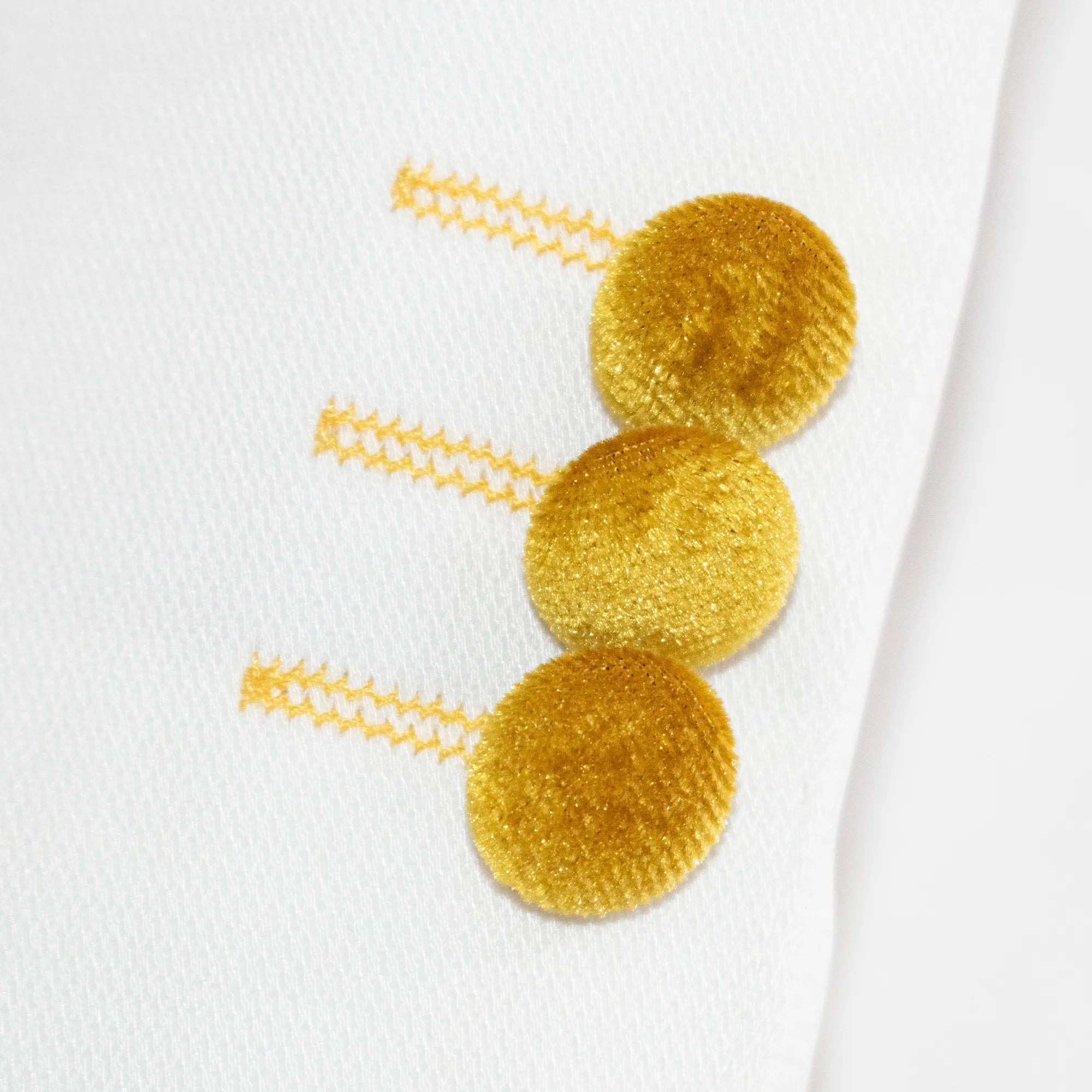 Kids' White And Gold Velvet 3-Piece Tuxedo