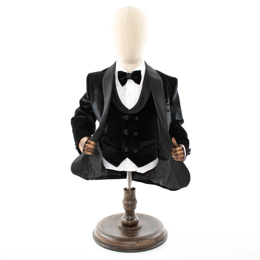 Kids' Black Velvet 3-Piece Tuxedo