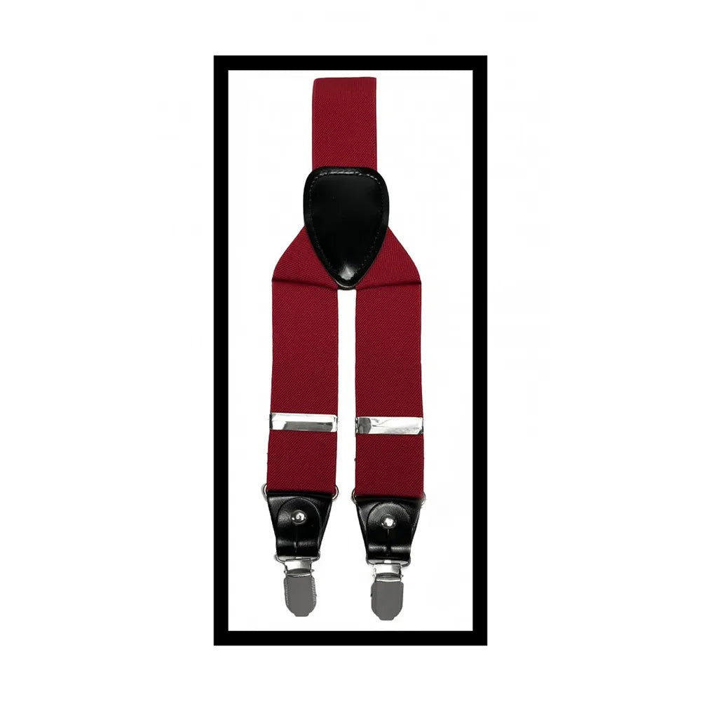 Convertible Clip & Button Suspenders