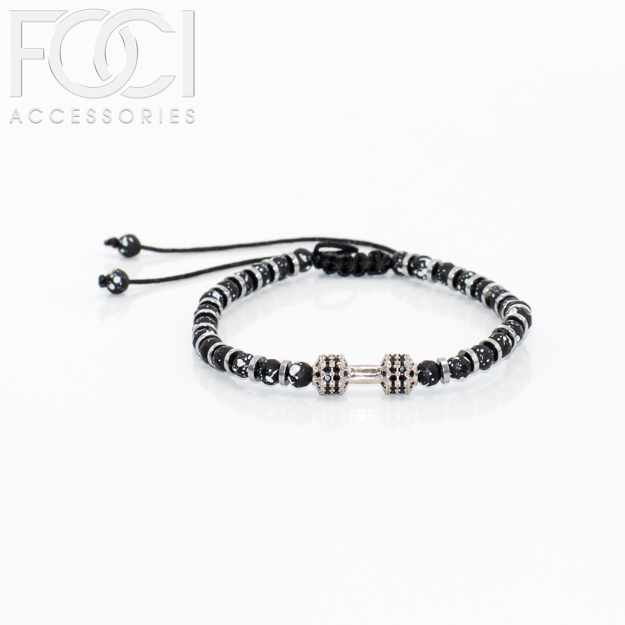 Unisex Beaded Centerpiece Bracelet
