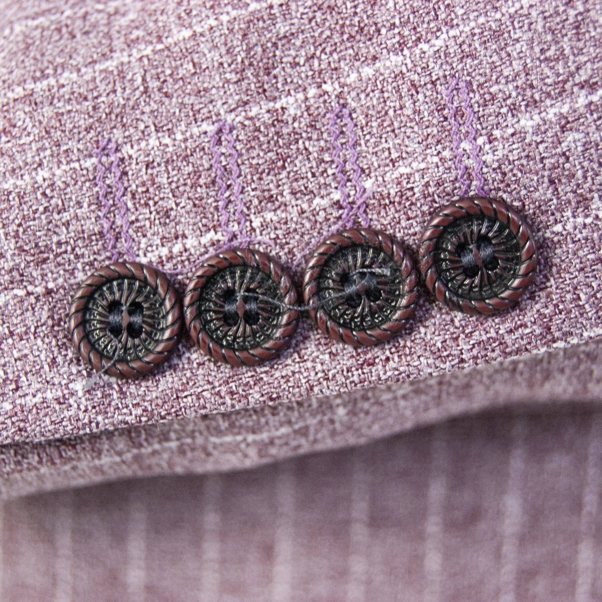Burgundy Pinstripe 3-Piece Slim-Fit Suit