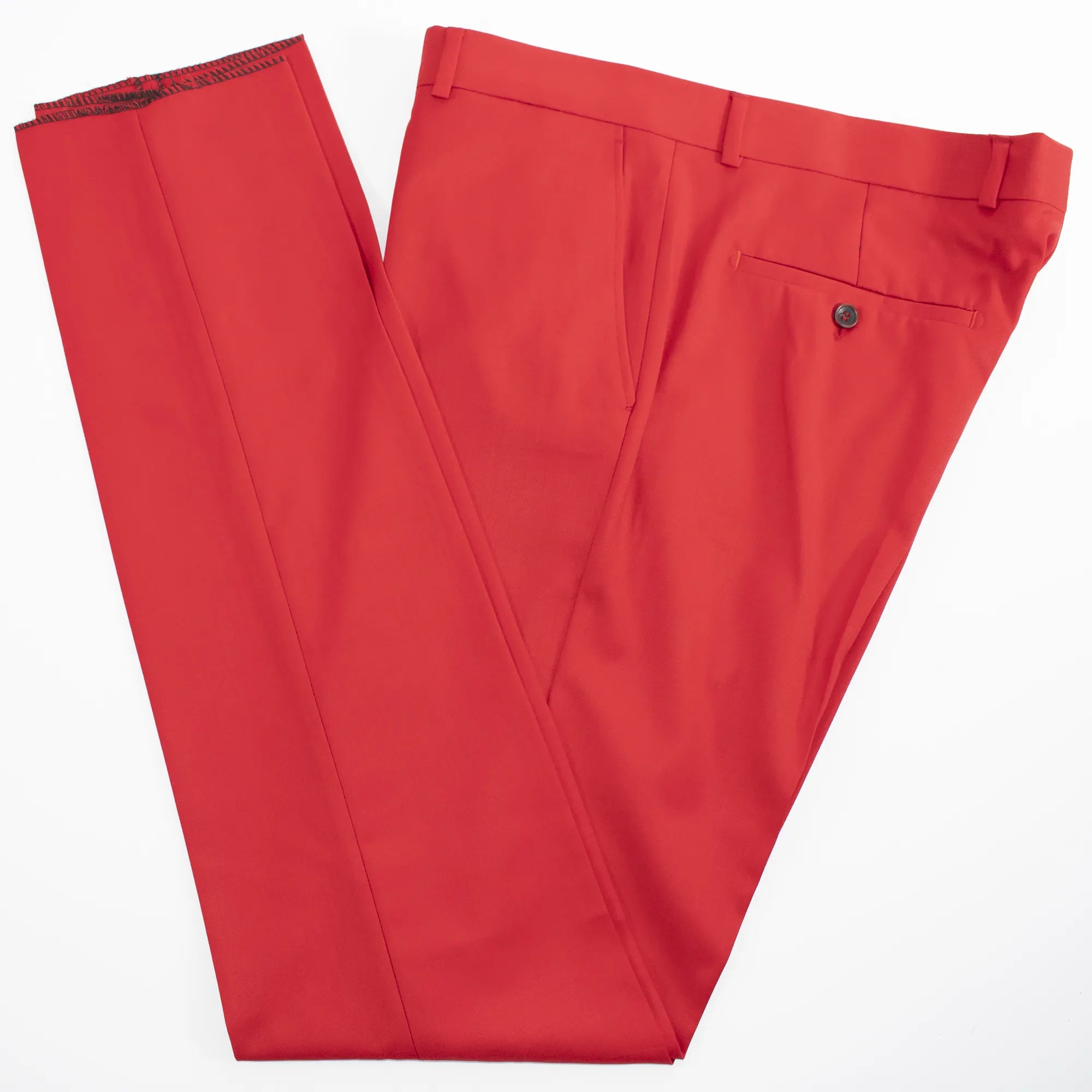 Red 2-Piece Double-Breasted Tailored-Fit Suit