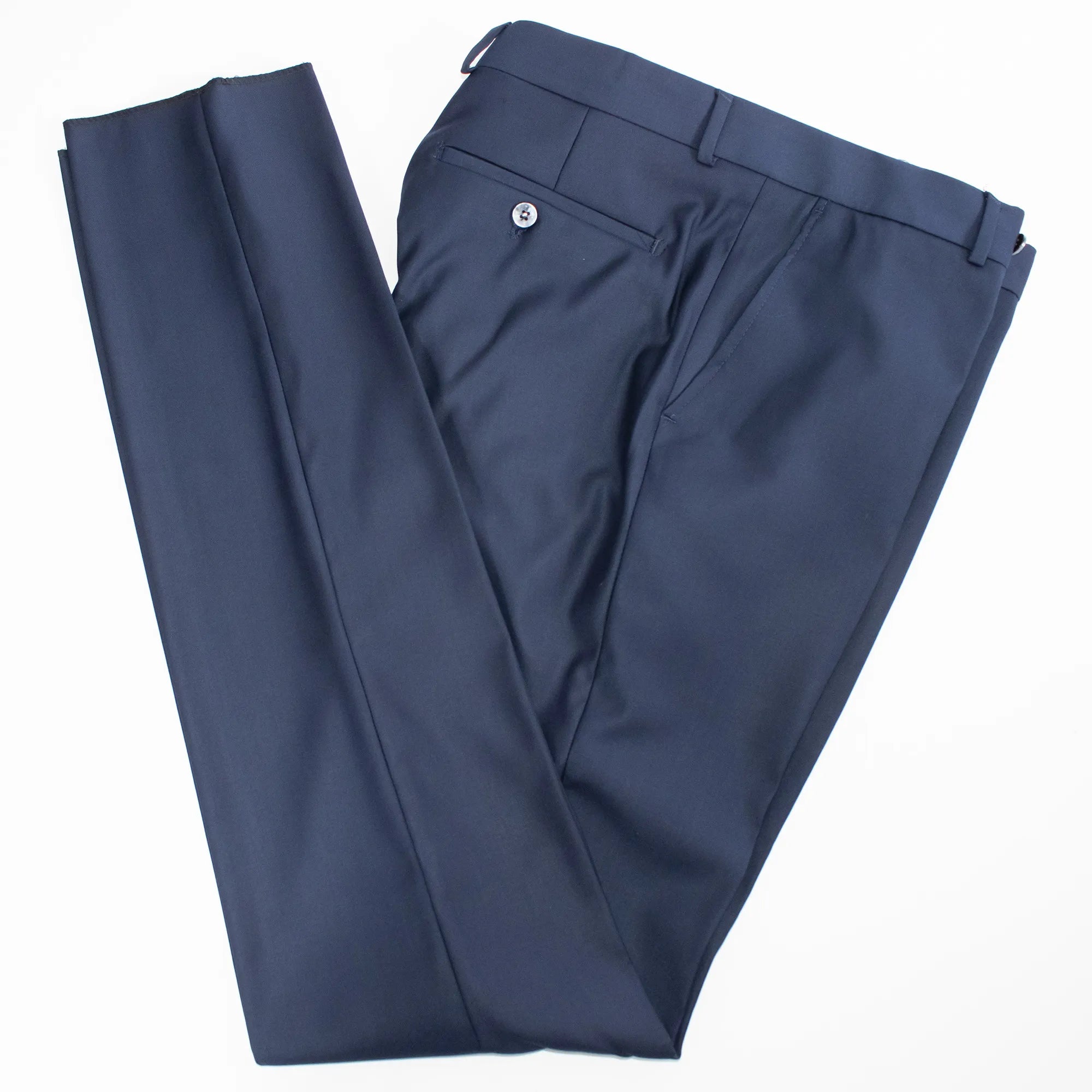 Navy 2-Piece Double-Breasted Tailored-Fit Suit with Gold Buttons