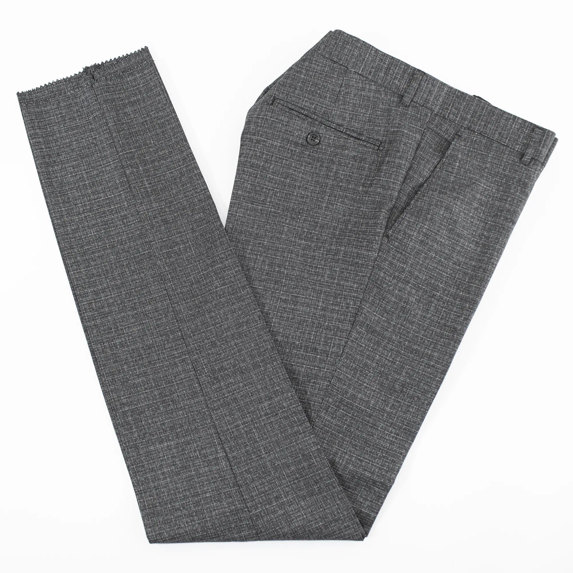 Charcoal And Blue Window Pane Slim-Fit 3-Piece Suit