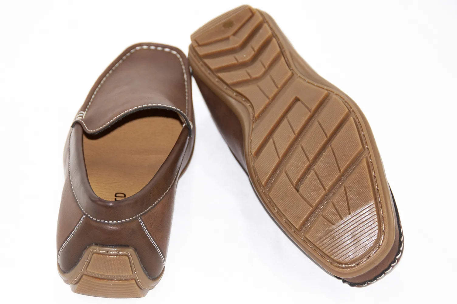 Brown Leather Driver Loafers