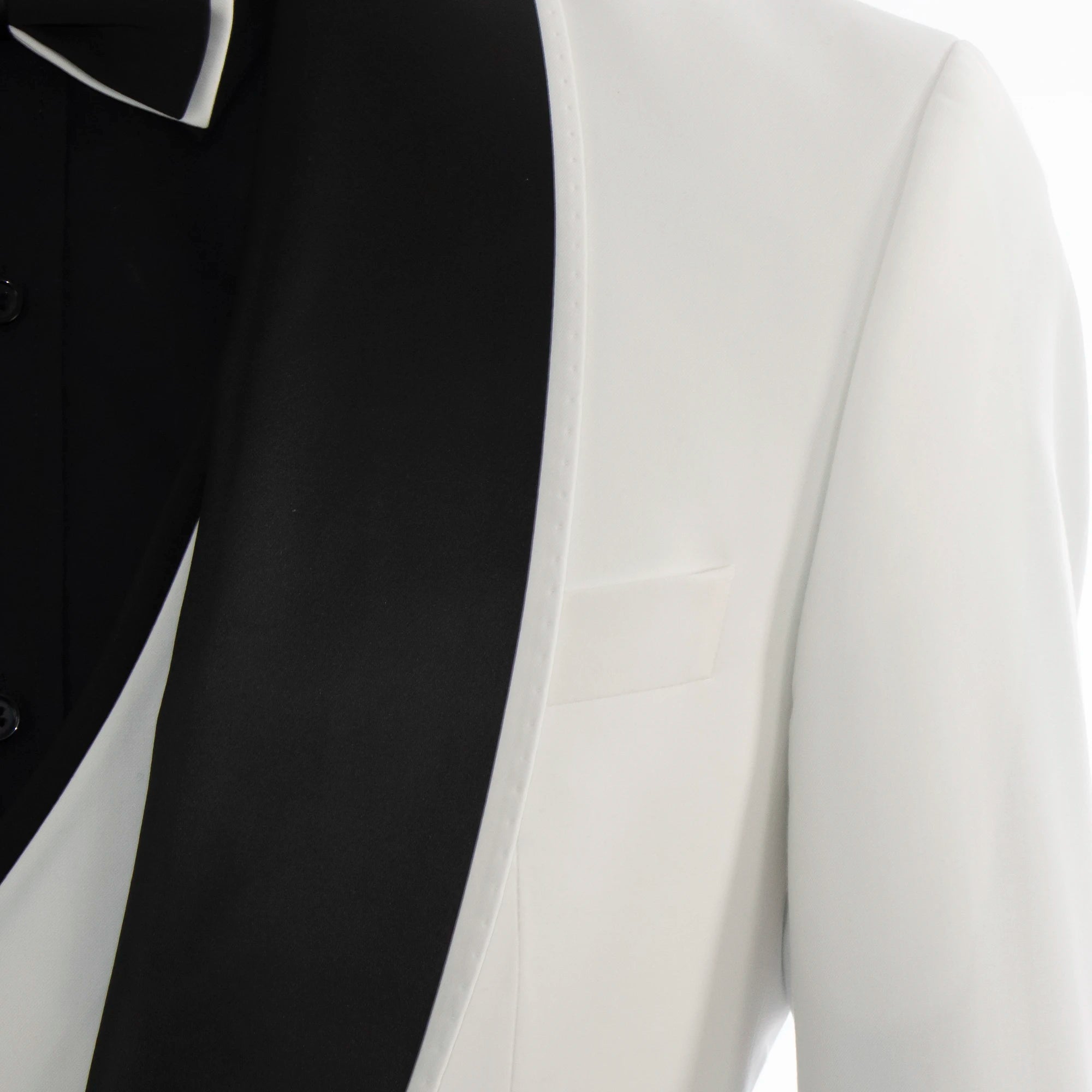 Off White 3-Piece Slim-Fit Tuxedo With Shawl Lapels