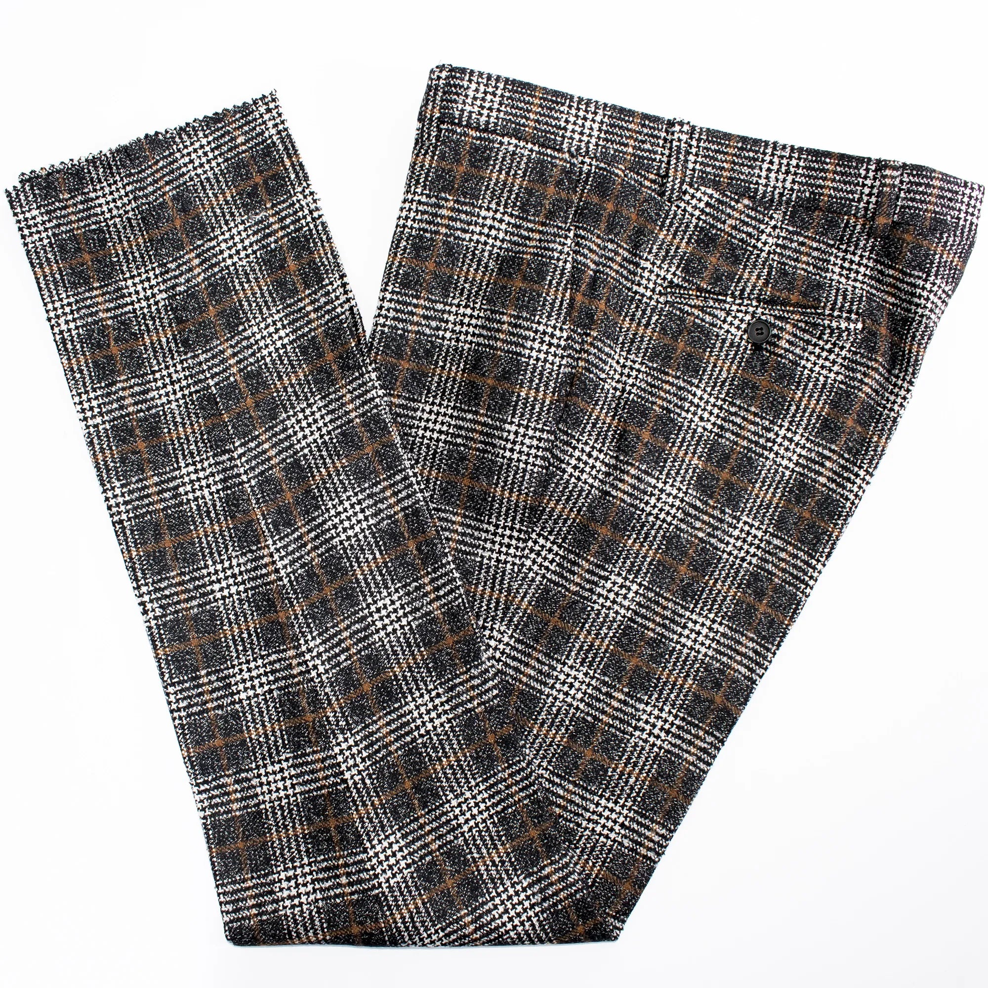 Black Plaid 3-Piece Tailored-Fit Wool Suit