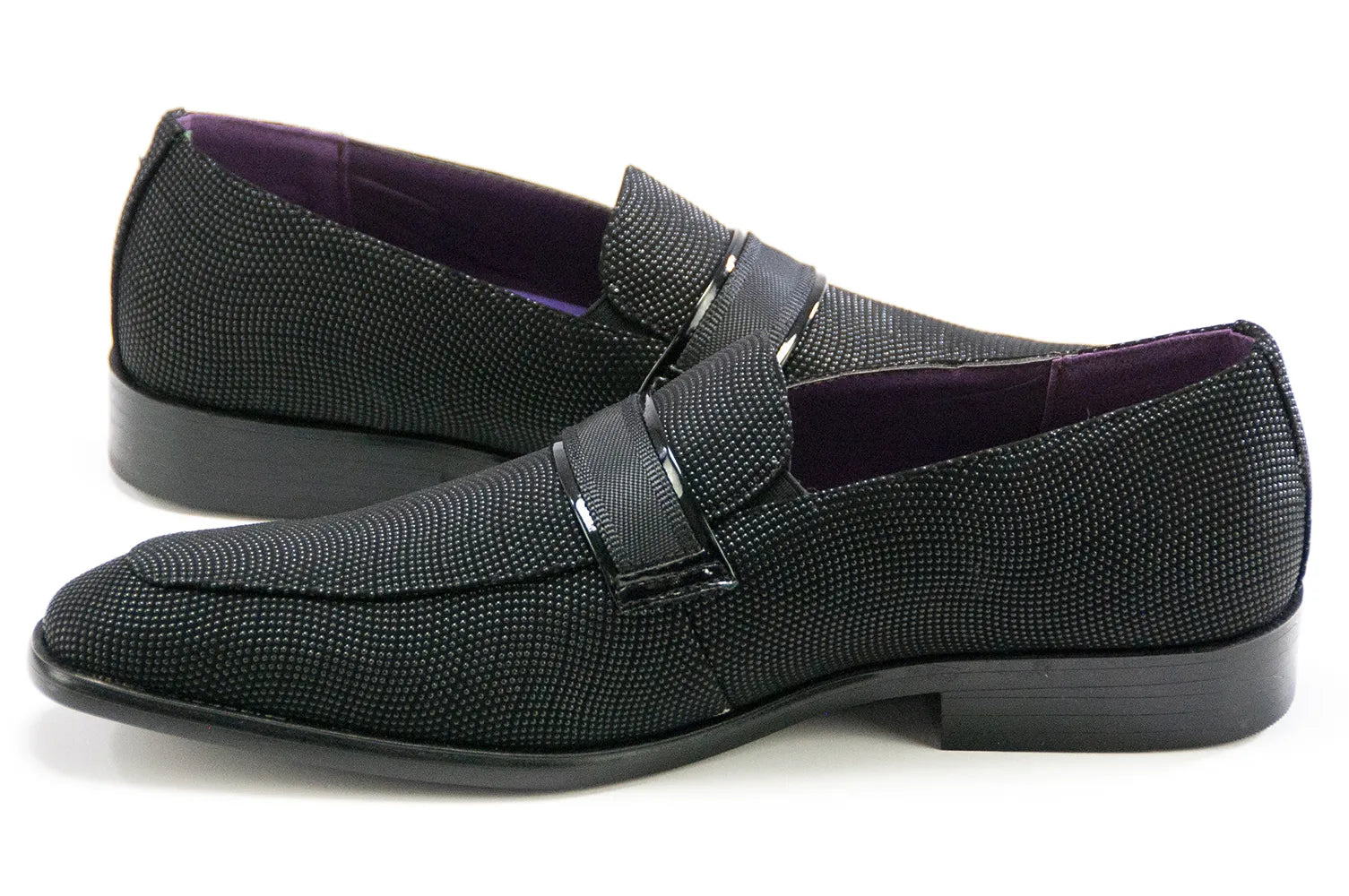 Black Beaded Smoking Loafer