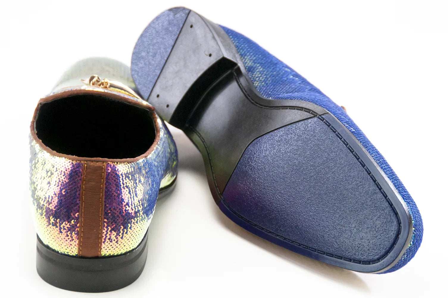 Sequined Dress Loafer with Horn Tassels