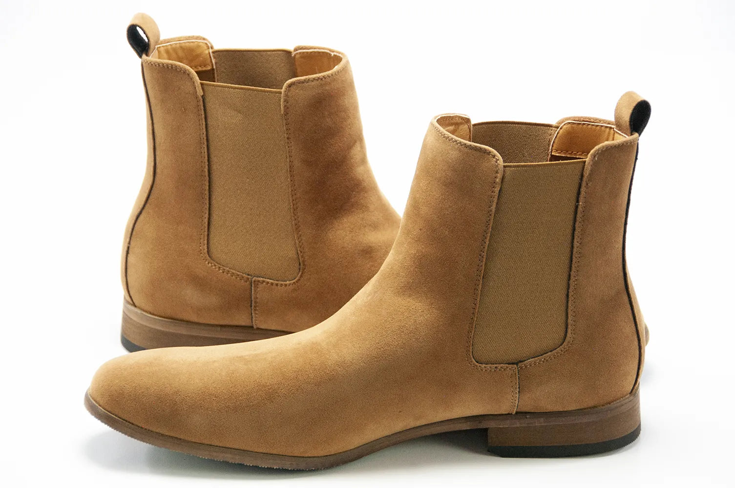 Men's Tan Suede Leather Chelsea Boot Dress Shoe