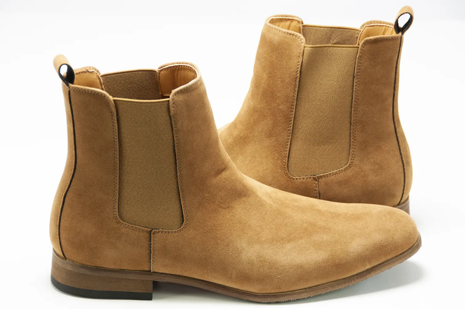 Men's Tan Suede Leather Chelsea Boot Dress Shoe