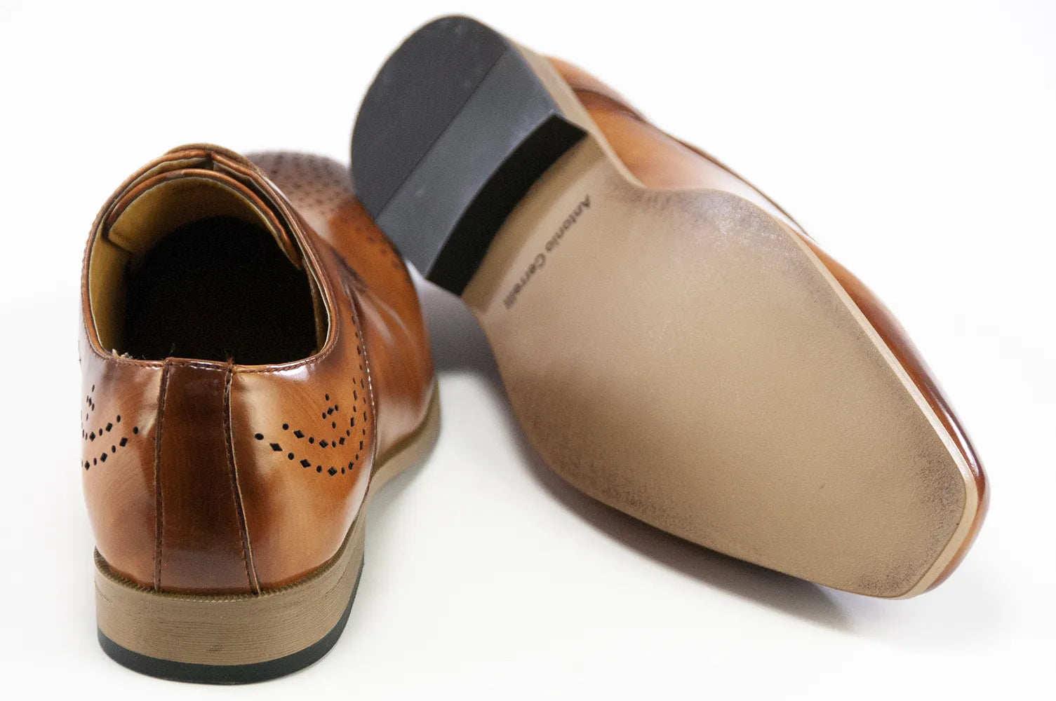 Tan Leather Dress Lace-Ups