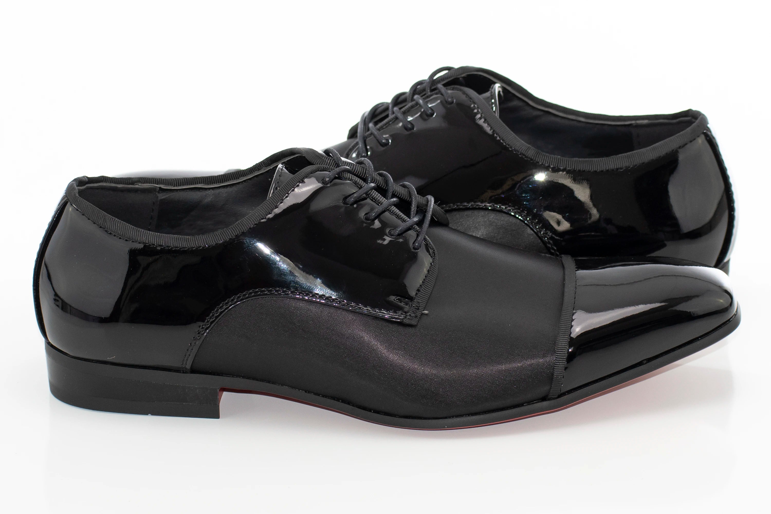 Men's Black Patent Leather Derby Lace Dress Shoe