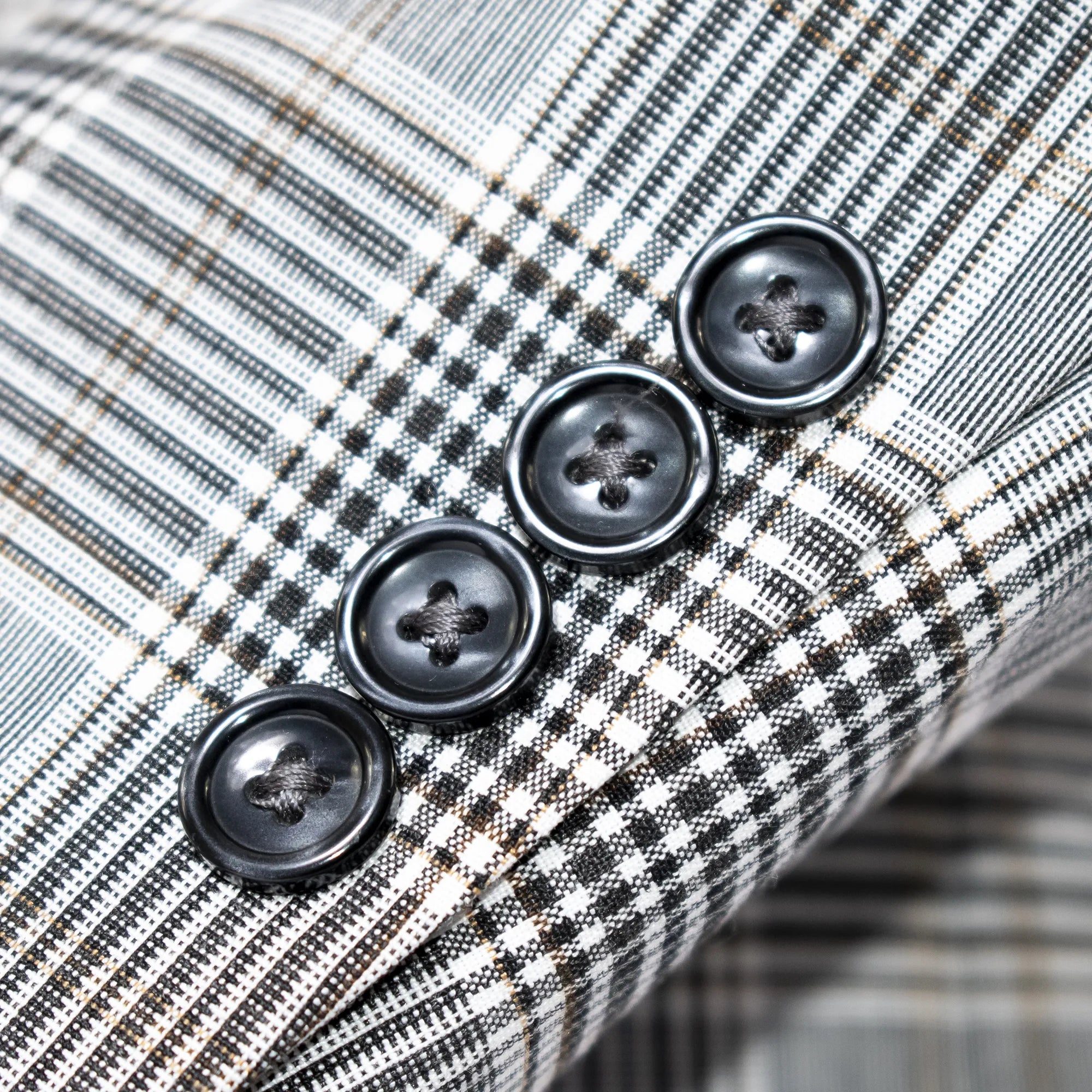 Gray Glen Check 3-Piece Regular-Fit Suit