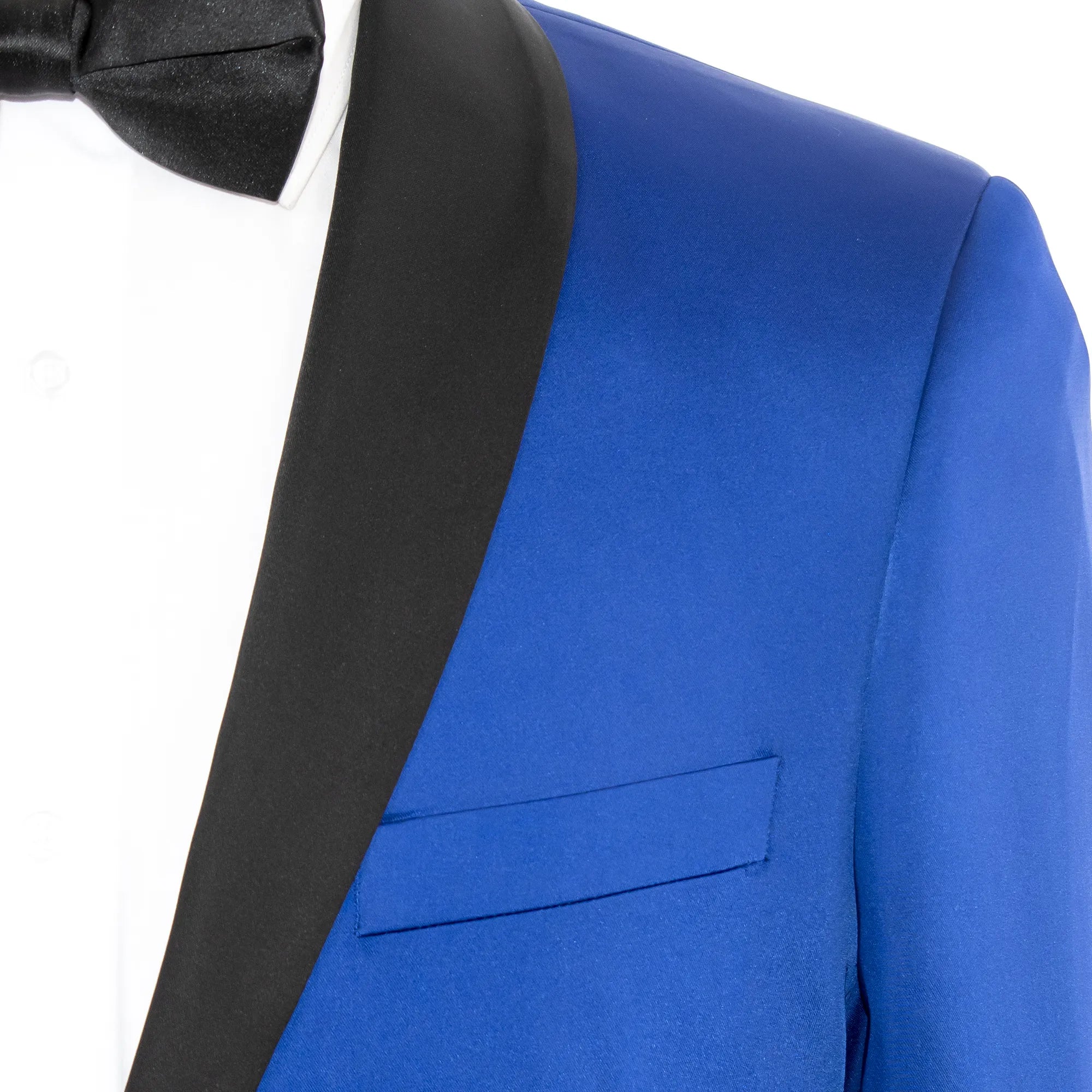 Royal Blue Satin 2-Piece Slim-Fit Tuxedo