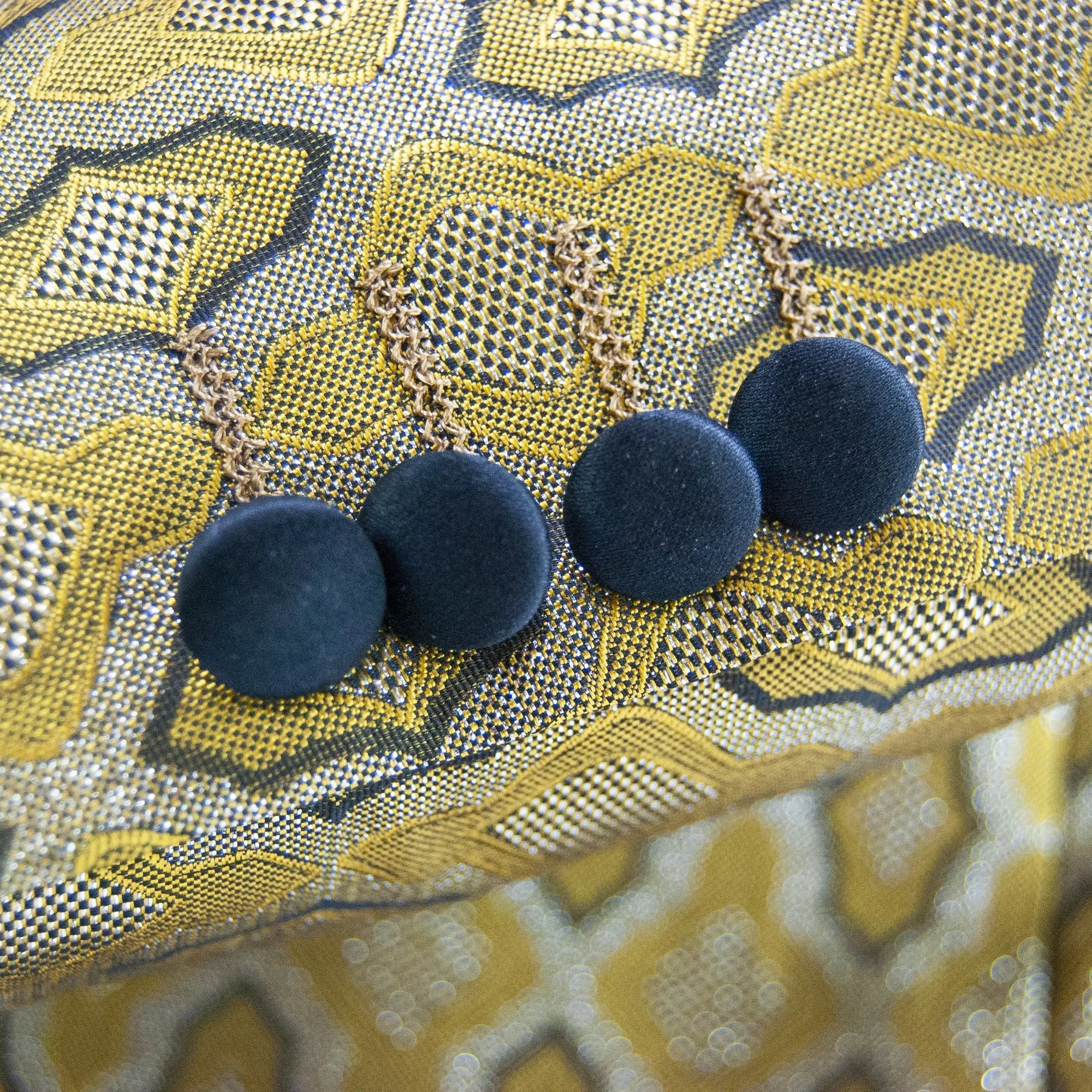 Gold Patterned 3-Piece Slim-Fit Tuxedo