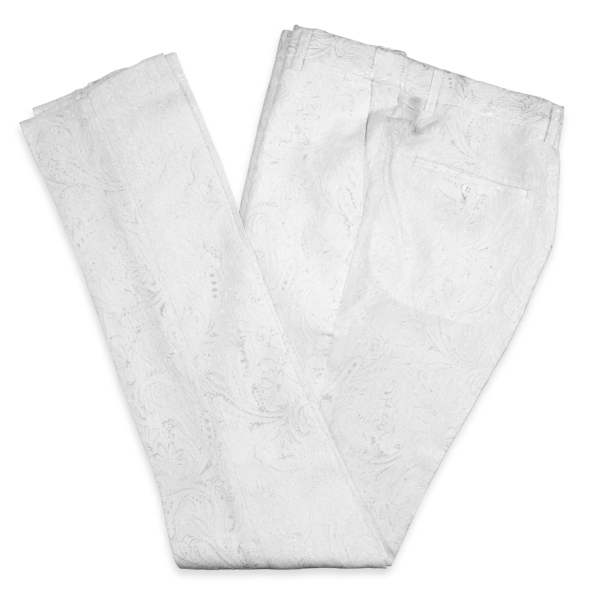 Men's White 3-Piece Tuxedo With Rhinestones