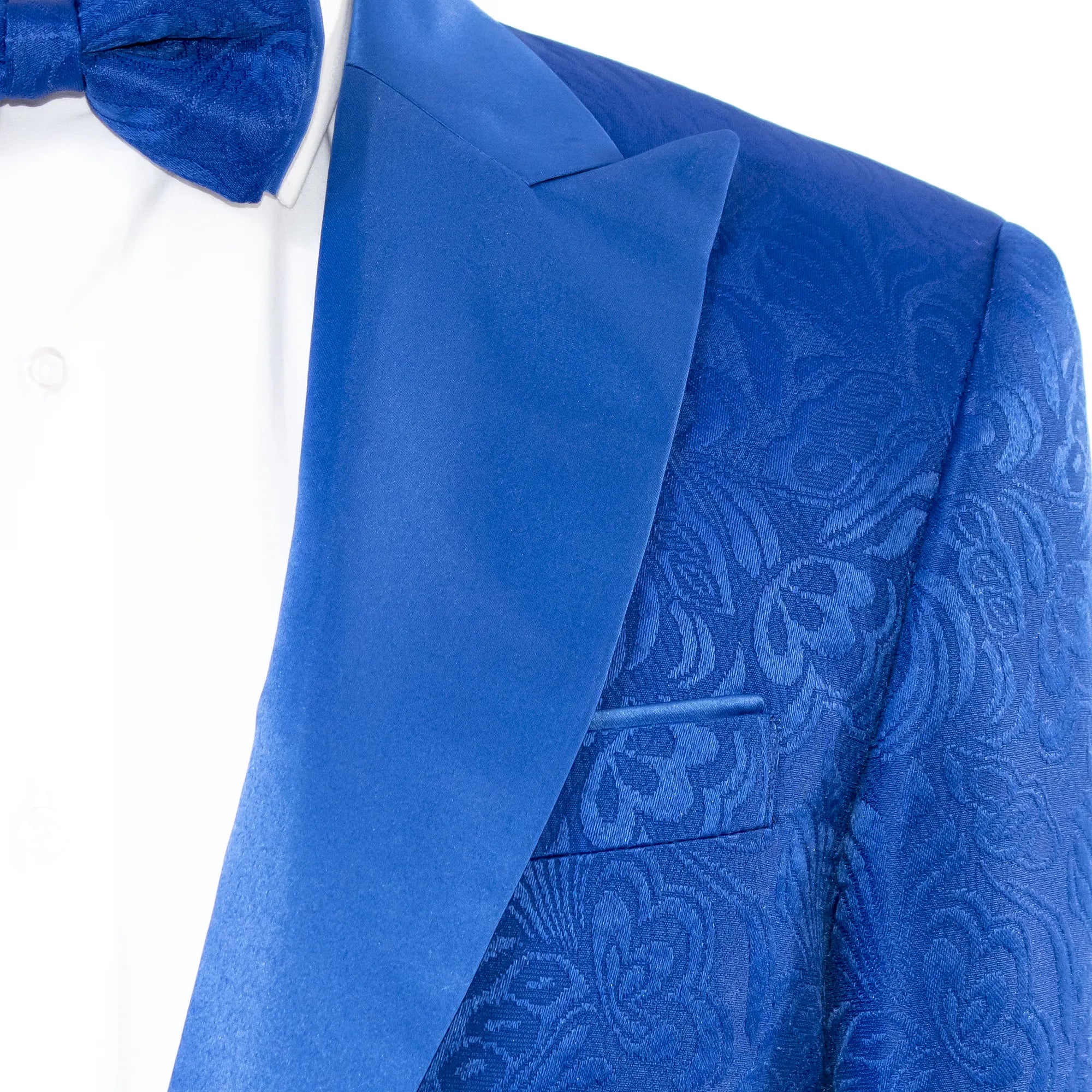 Men's Royal Blue 3-Piece Floral Tuxedo