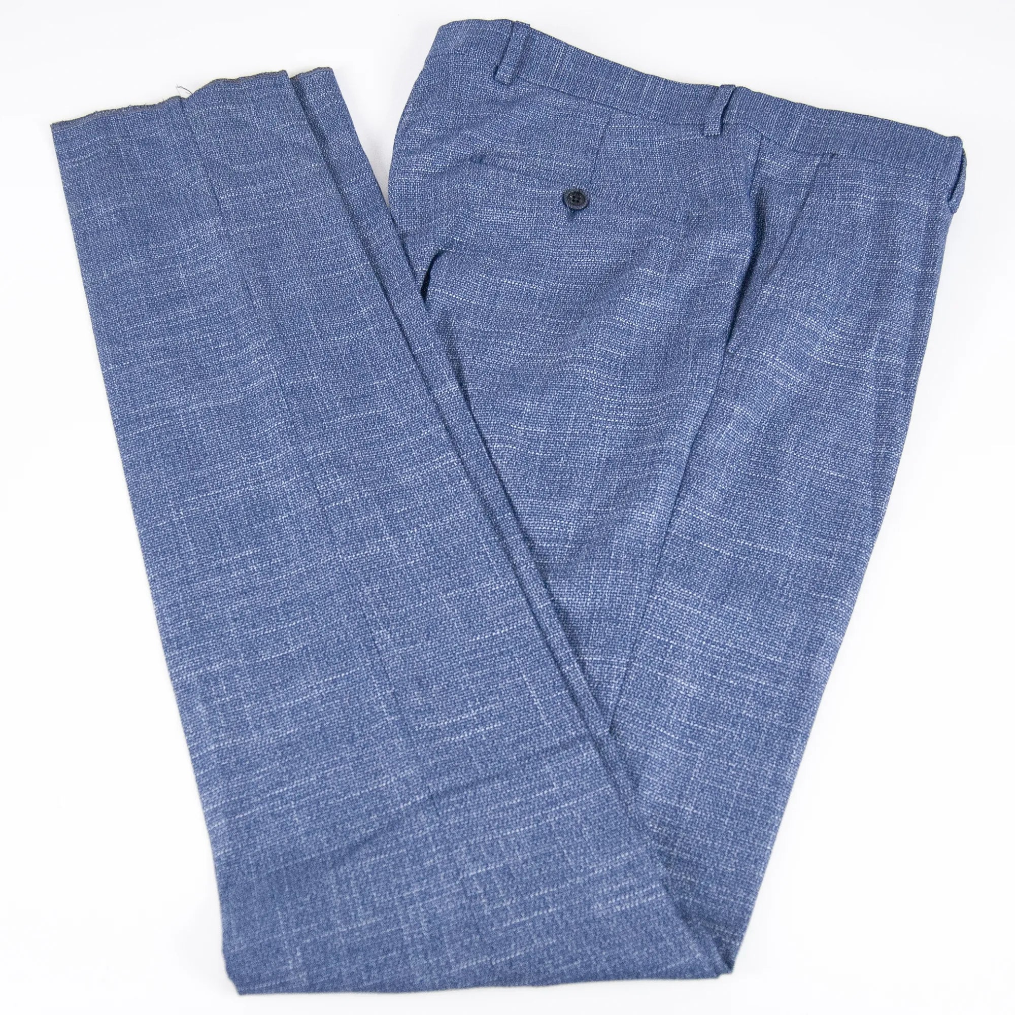Blue and Brown Checked Designer 3-Piece Suit
