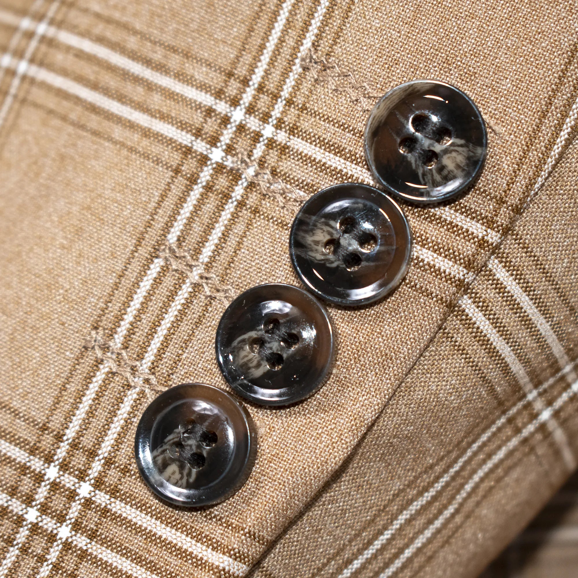 Camel 3-Piece Modern-Fit Wool Suit With Peak Lapels