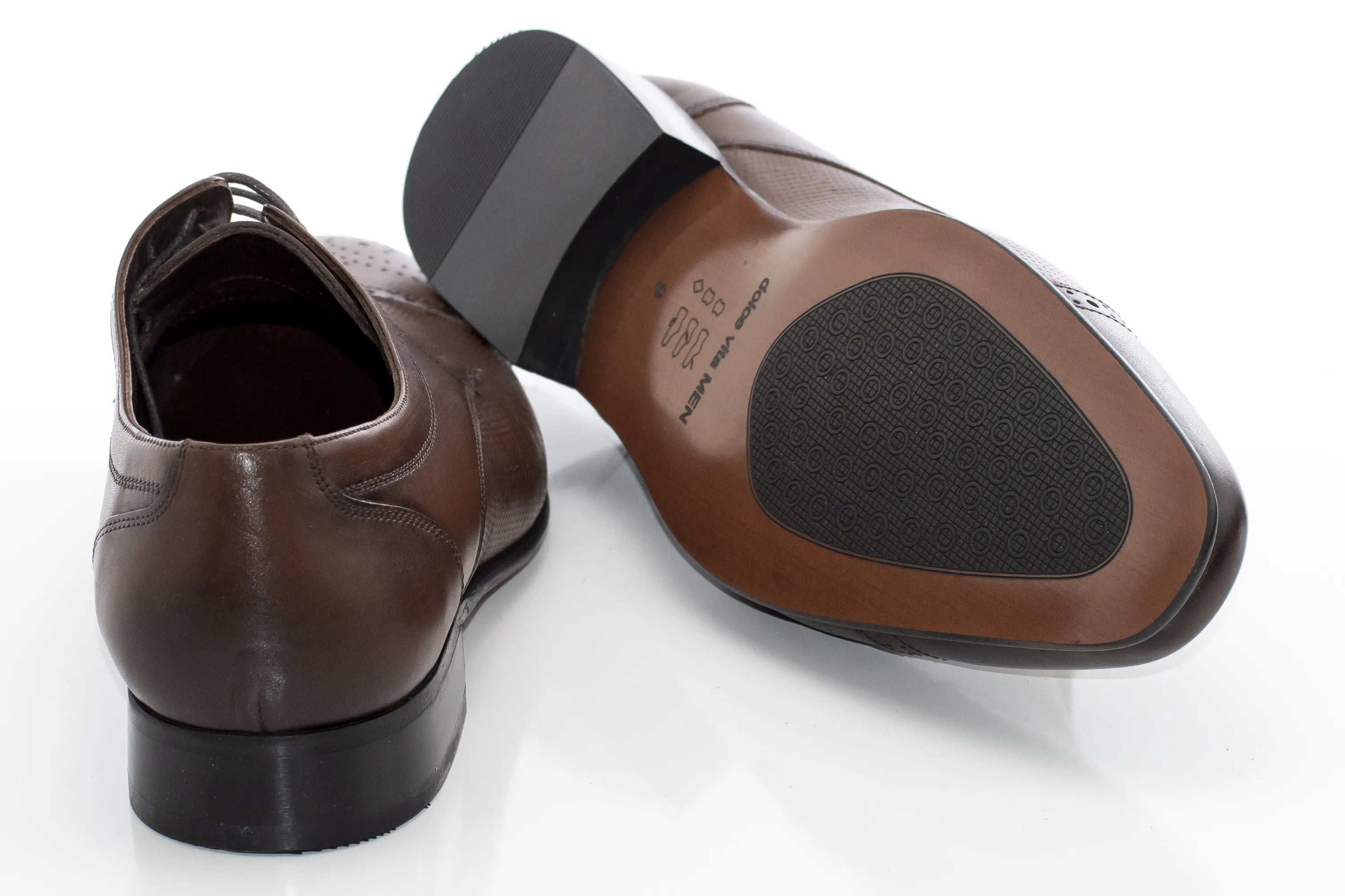 Brown Cap-Toe Derby Lace-Ups